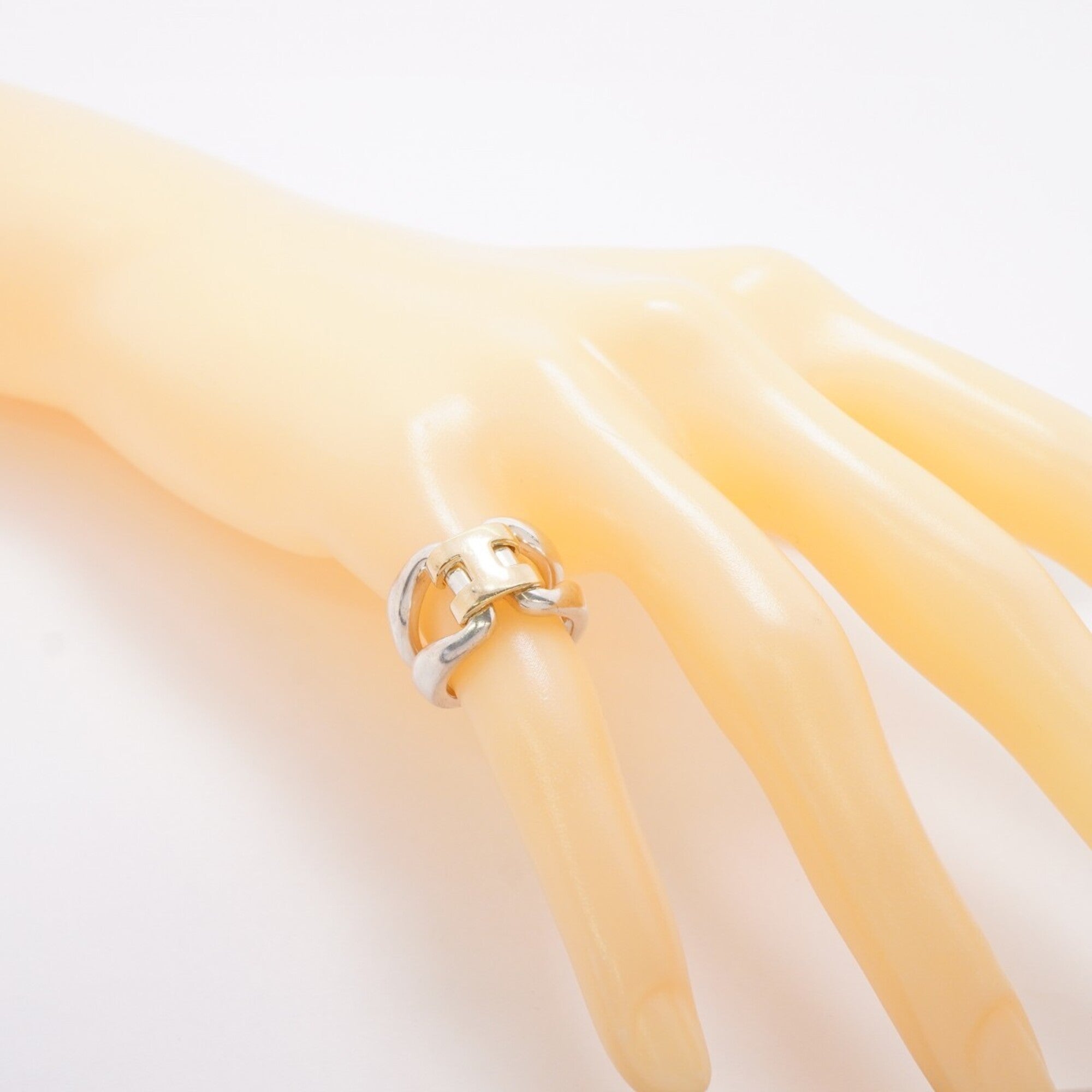Hermes Yellow Gold (18K) Silver 925 Band Ring (Pre-Owned)