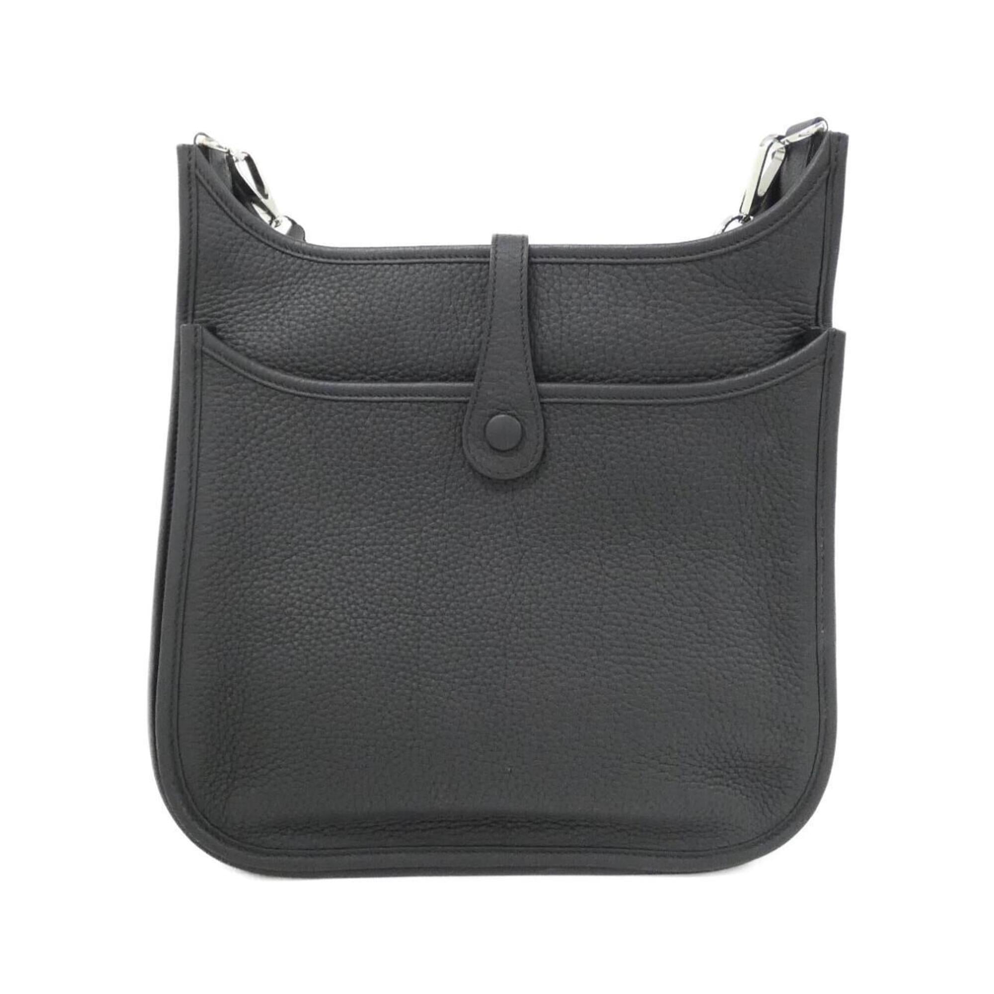 Hermes Black Taurillon Clemence Leather Shoulder Bag (Pre-Owned)
