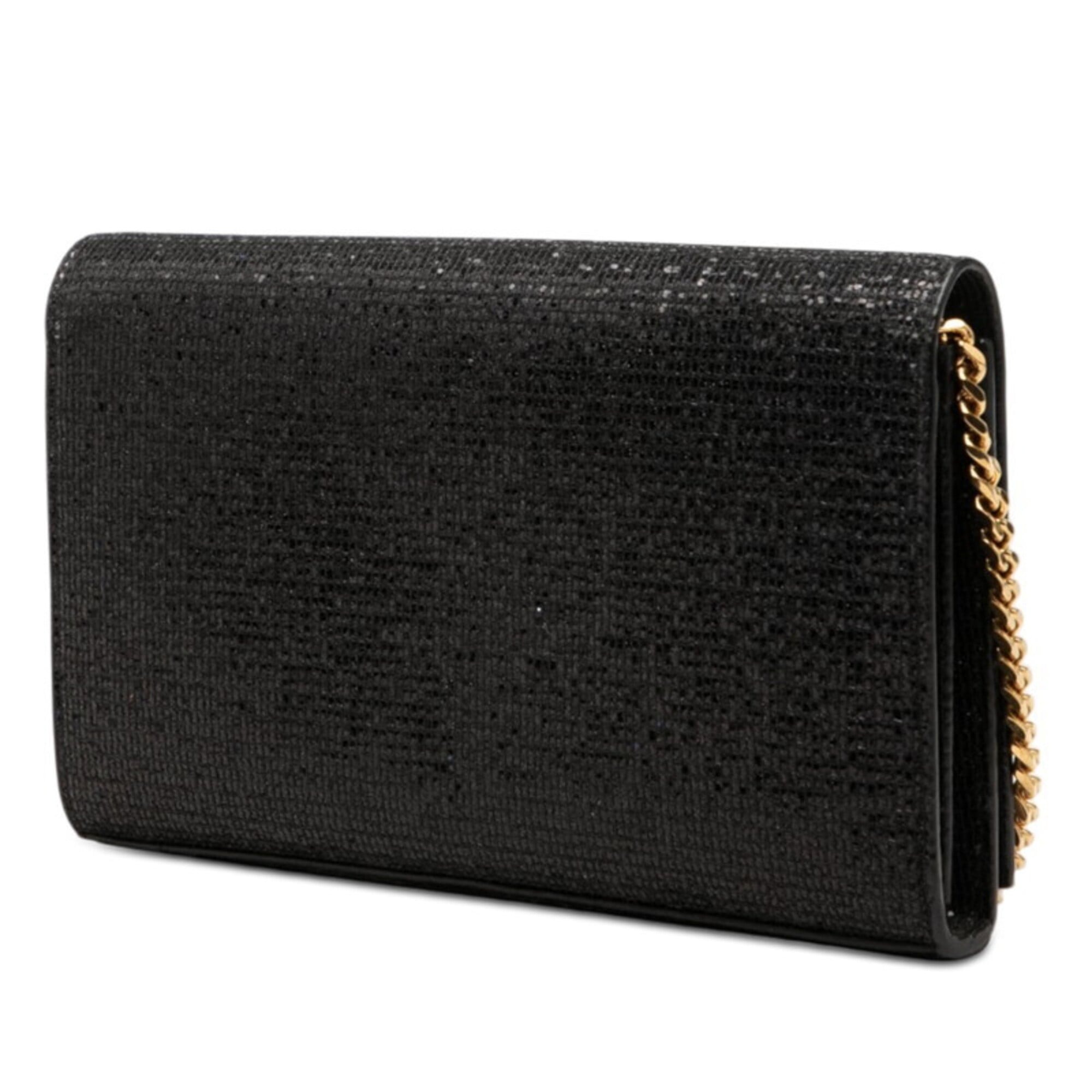 Saint Laurent Black Spangles Leather Shoulder Bag (Pre-Owned)