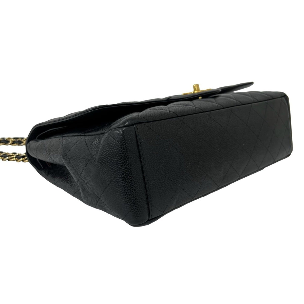 Chanel Black Grained Calfskin Shoulder Bag (Pre-Owned)