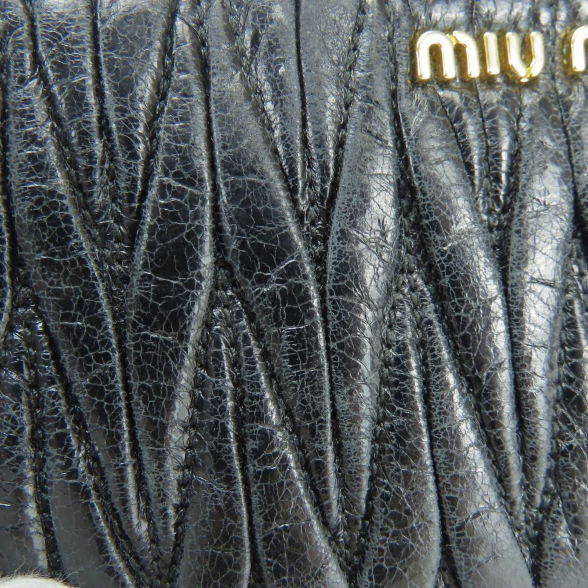 Miu Miu Black Leather Coin Purse/Coin Case (Pre-Owned)