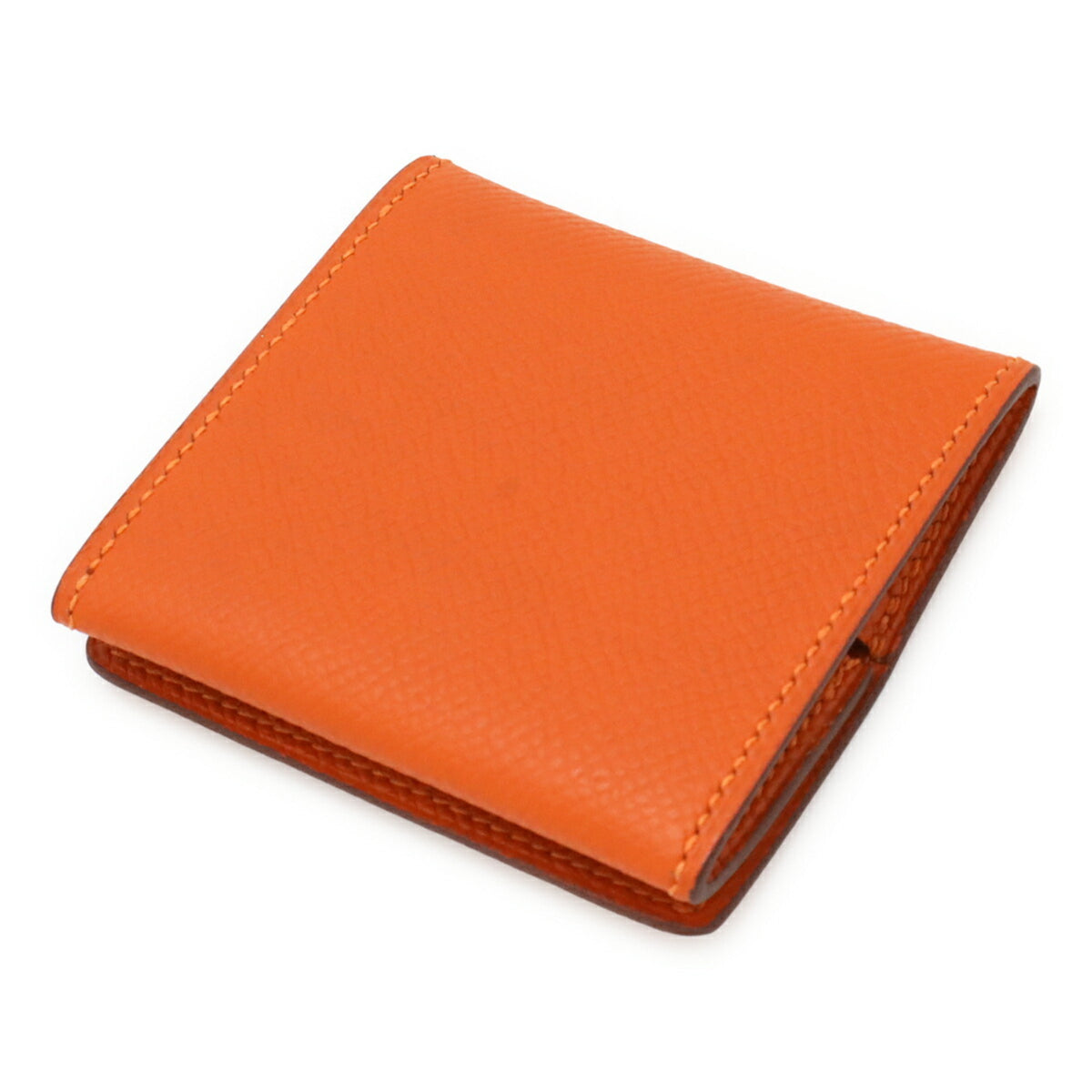 Hermes Orange Epsom Leather Coin Purse/Coin Case (Pre-Owned)