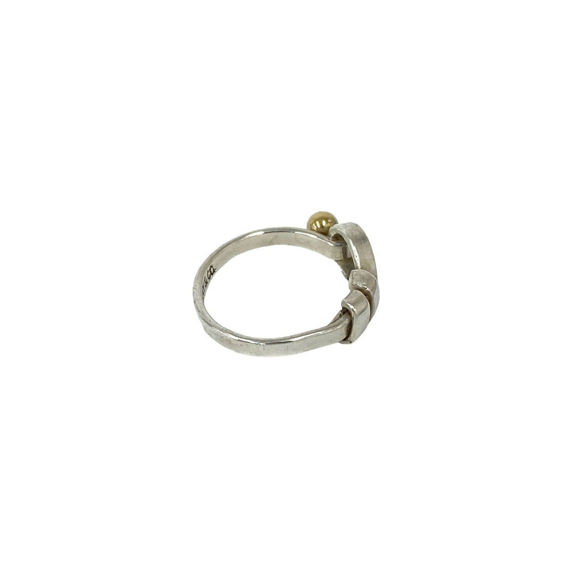 Tiffany Gold Silver Yellow Gold (18K) Silver 925 Band Ring (Pre-Owned)