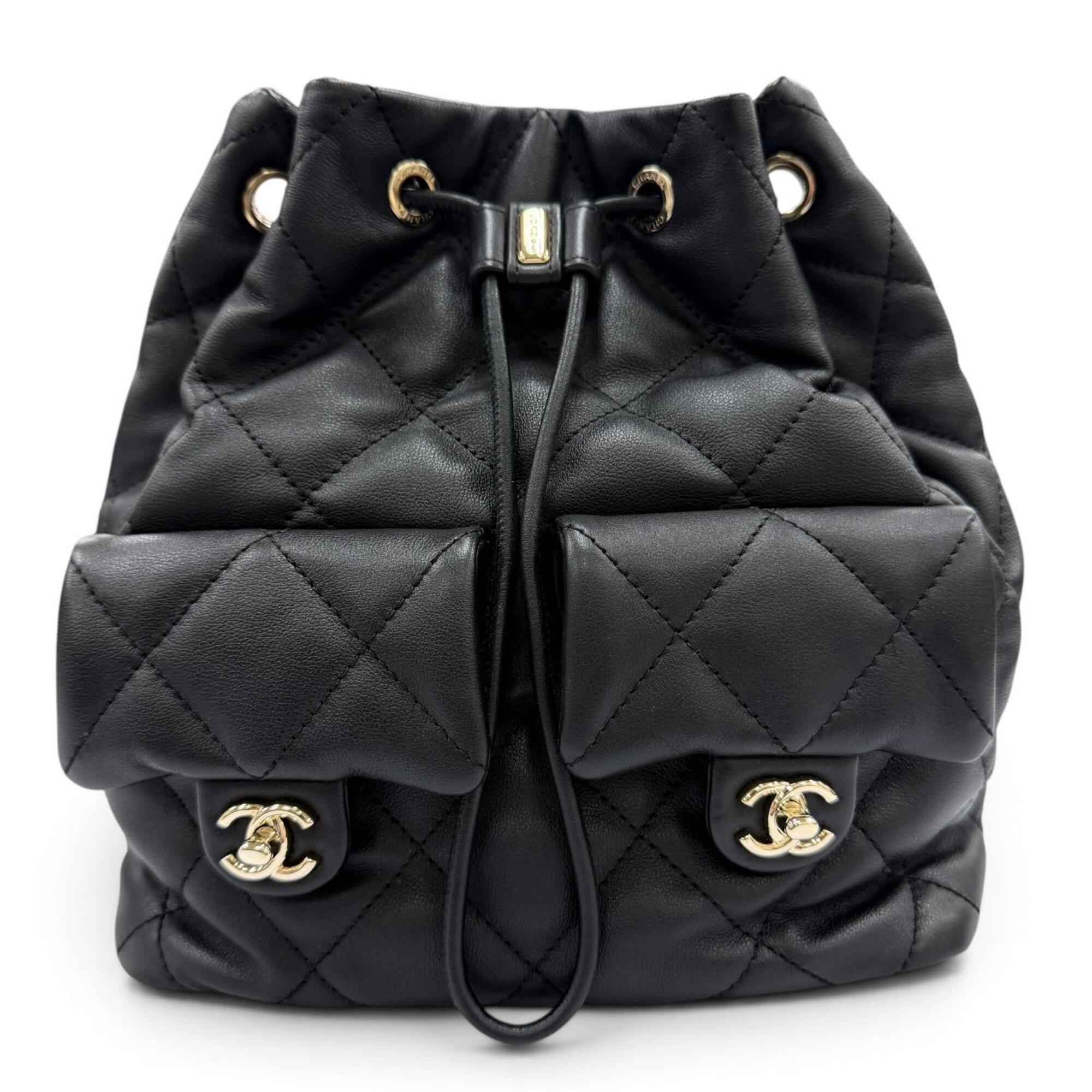 Chanel Black Leather Backpack (Pre-Owned)