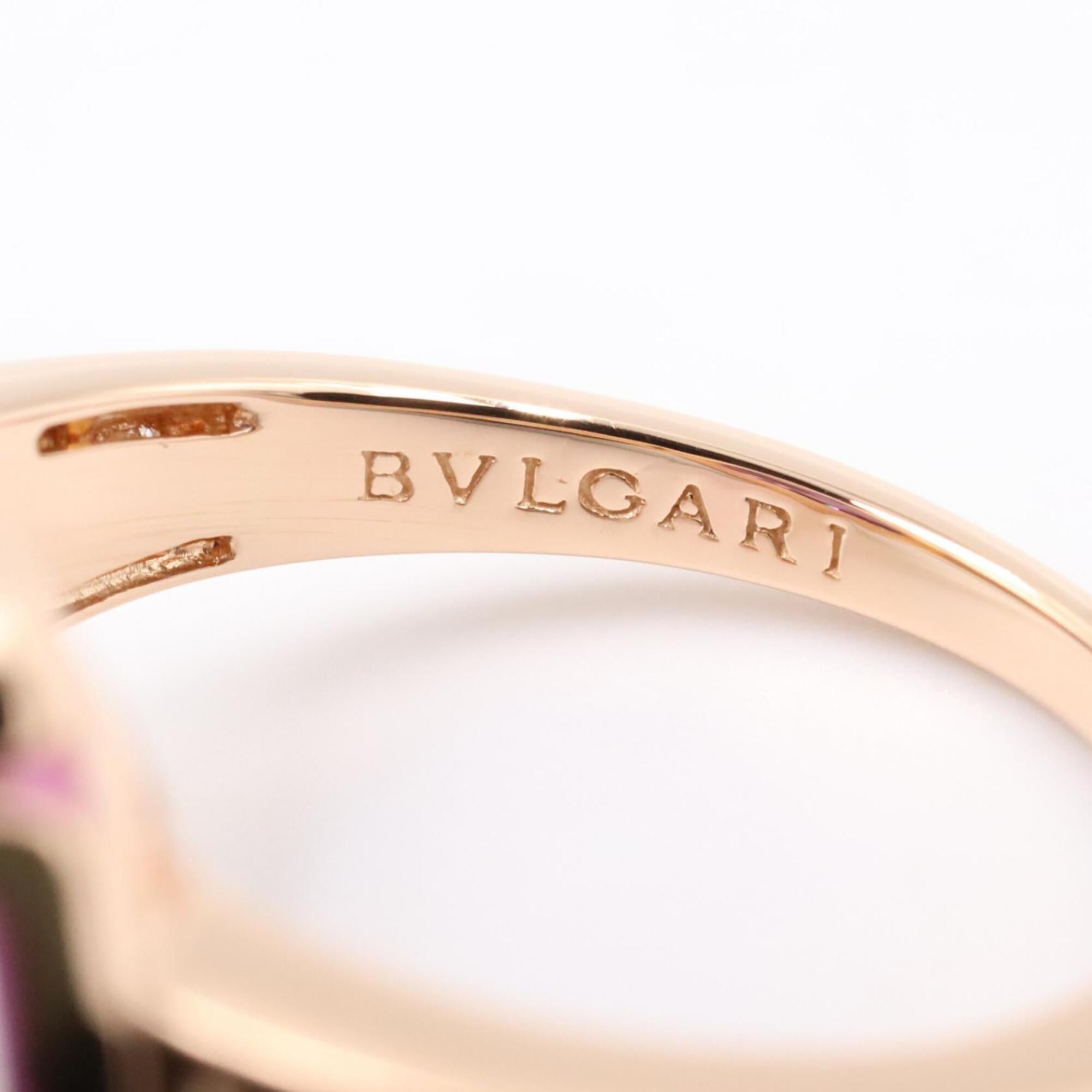 Bvlgari Gold Clear Purple Pink Gold (18K) Band Ring (Pre-Owned)