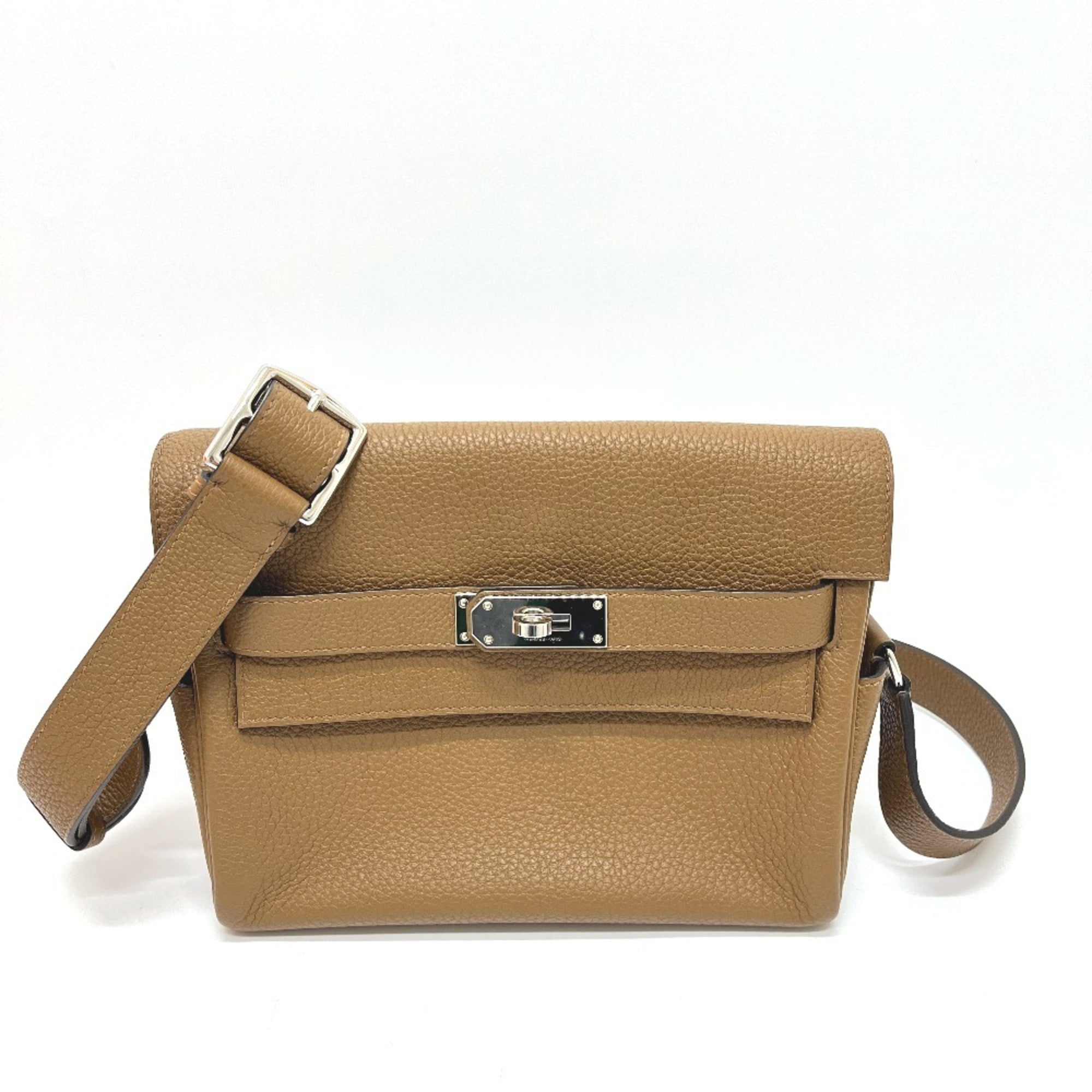 Hermes Kelly Brown Togo Leather Handbag Shoulder Bag (Pre-Owned)