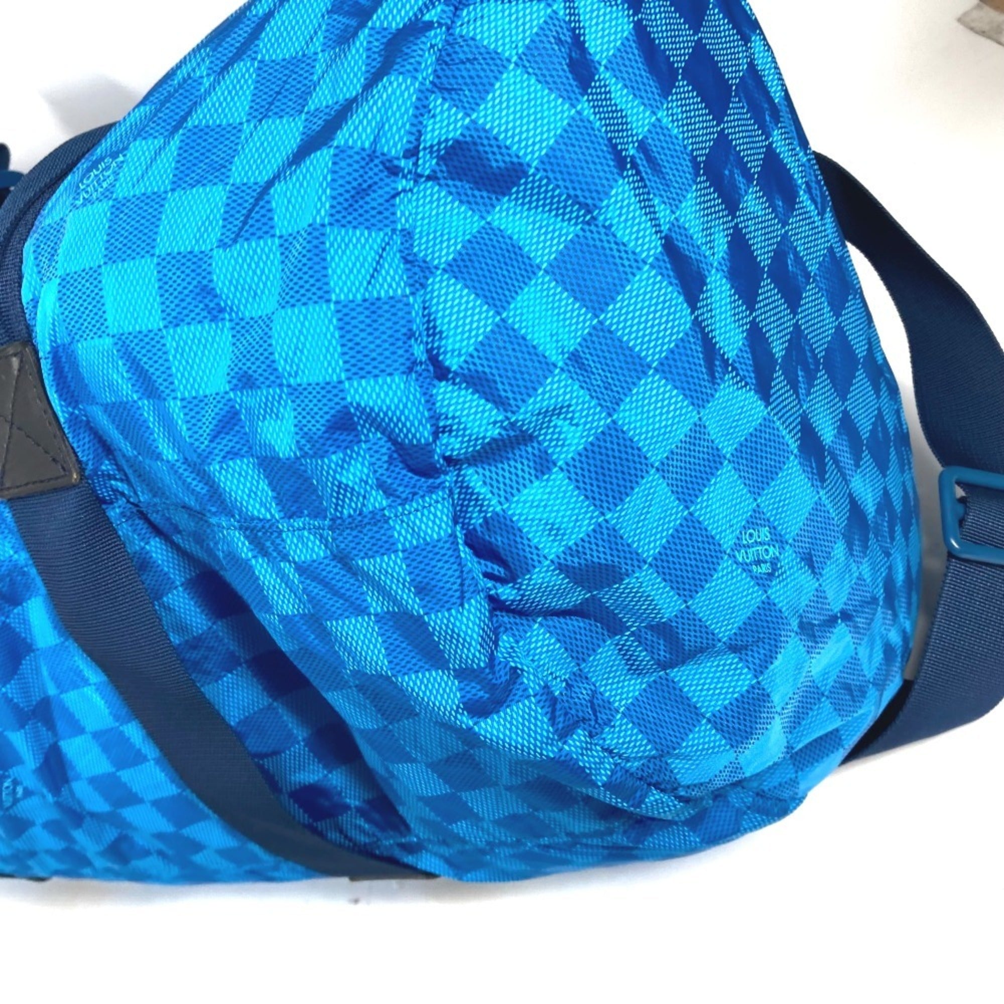 Louis Vuitton Blue Nylon Boston Bag Shoulder Bag (Pre-Owned)