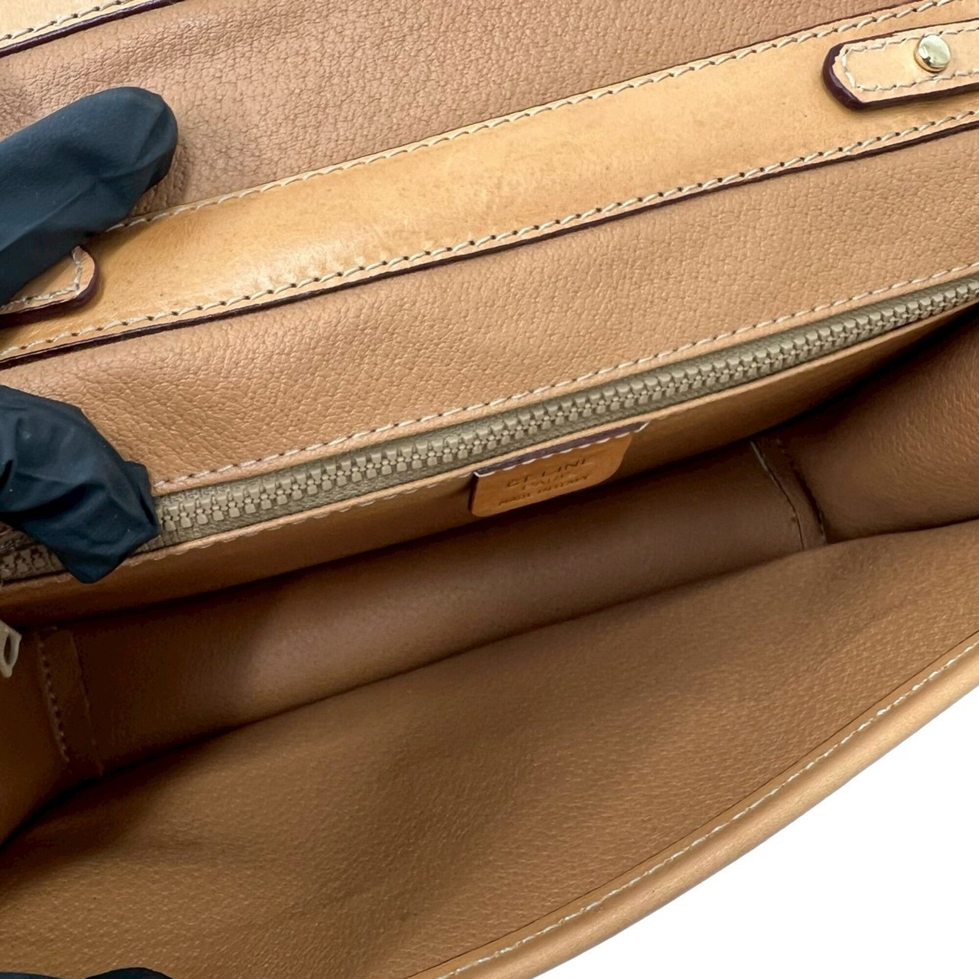 Celine Beige Brown Pvc Leather Pochette Shoulder Bag (Pre-Owned)