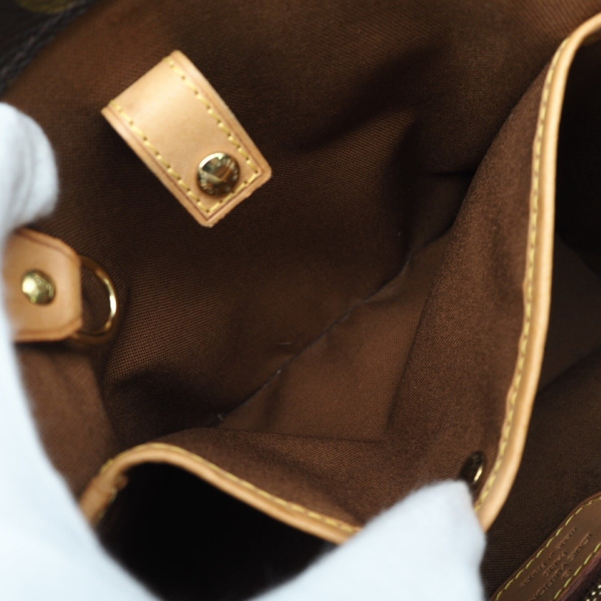 Louis Vuitton Monogram Brown Coated Canvas Leather Handbag (Pre-Owned)