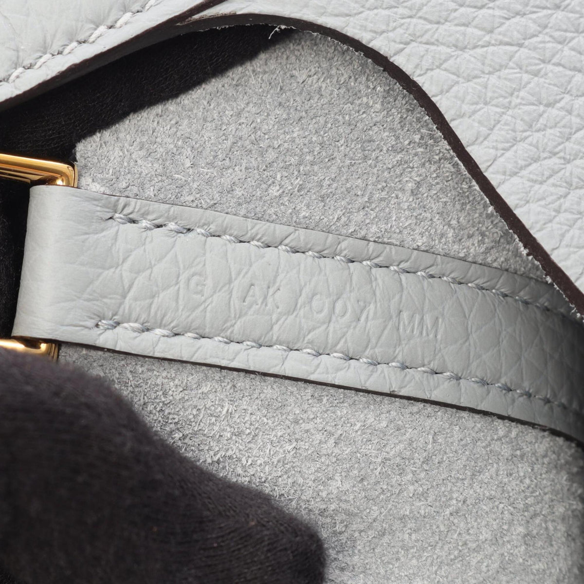 Hermes Gray Taurillon Clemence Leather Leather Handbag (Pre-Owned)