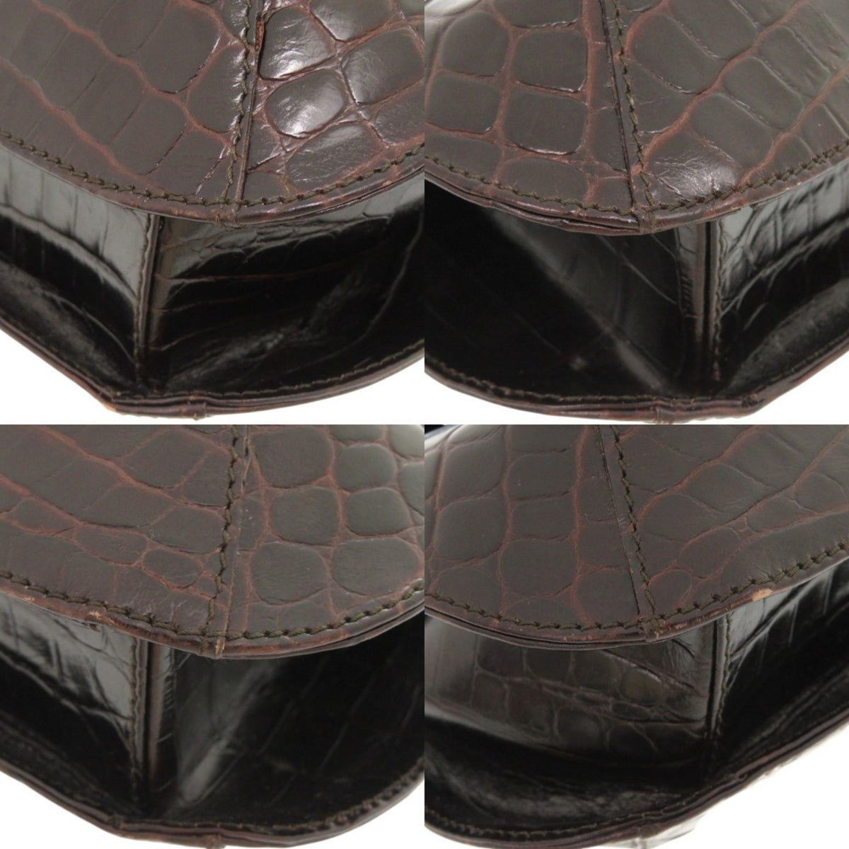 Salvatore Ferragamo Brown Leather Handbag Shoulder Bag (Pre-Owned)