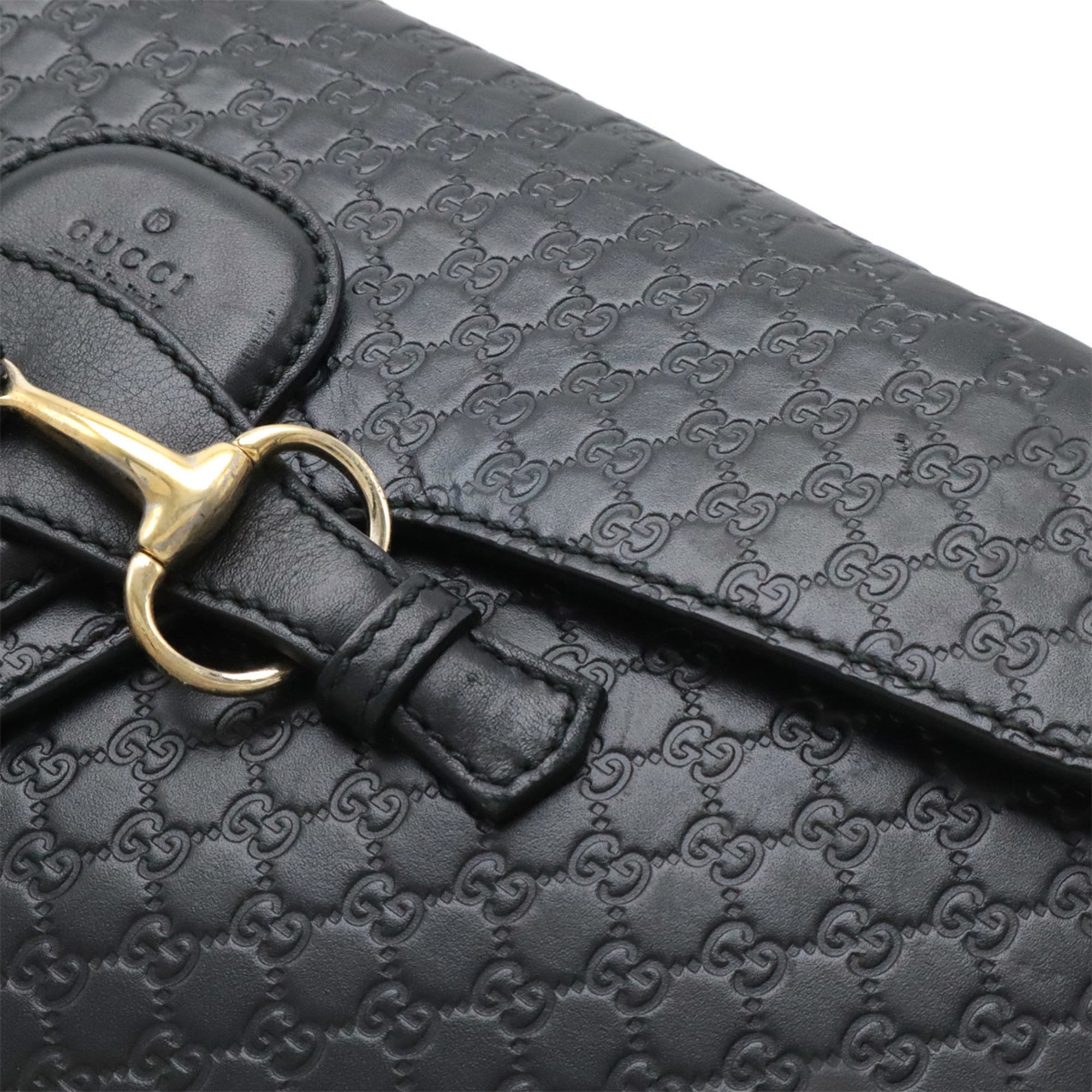 Gucci Microguccissima Black Micro Gg Leather Shoulder Bag (Pre-Owned)