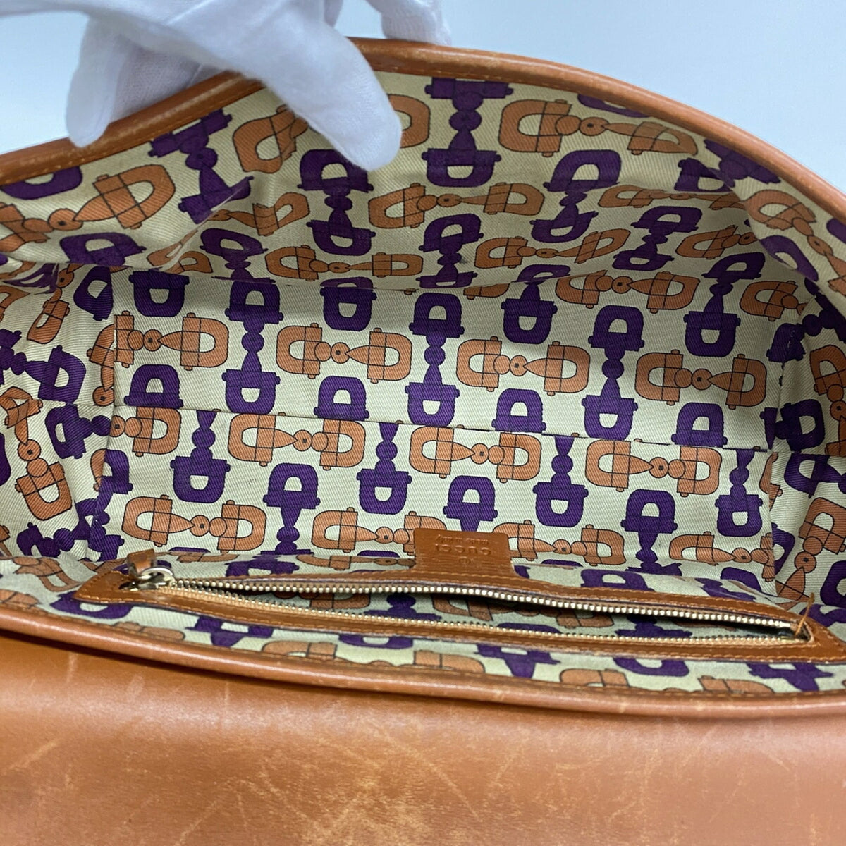 Gucci Brown Leather Shoulder Bag (Pre-Owned)