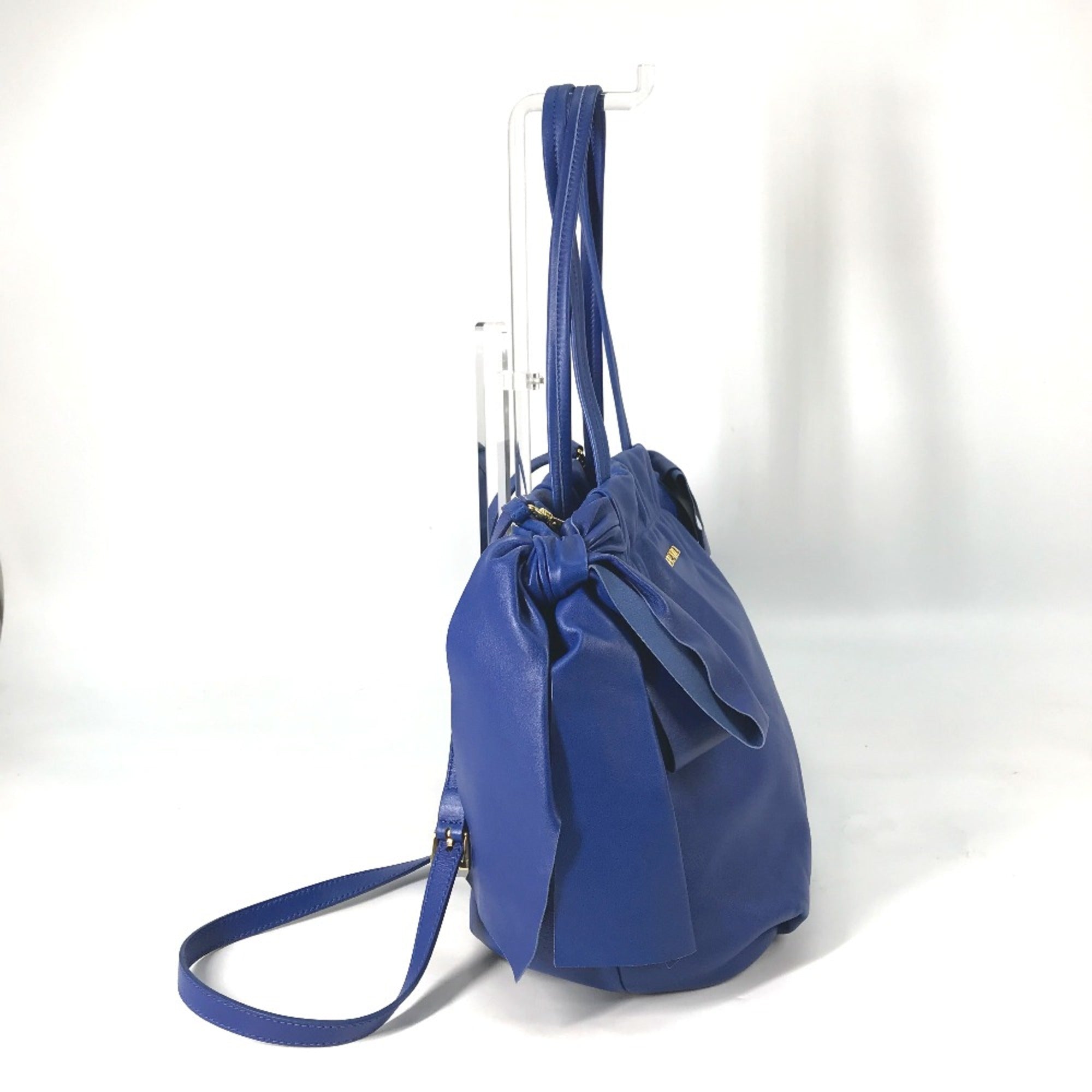 Prada Blue Leather Handbag (Pre-Owned)