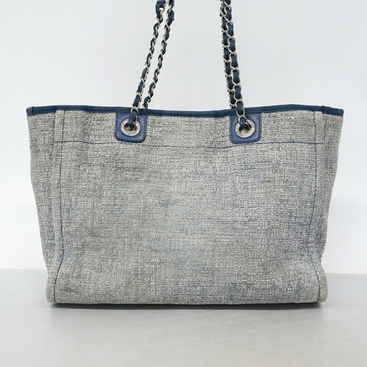 Chanel Navy Tweed Tote Bag (Pre-Owned)