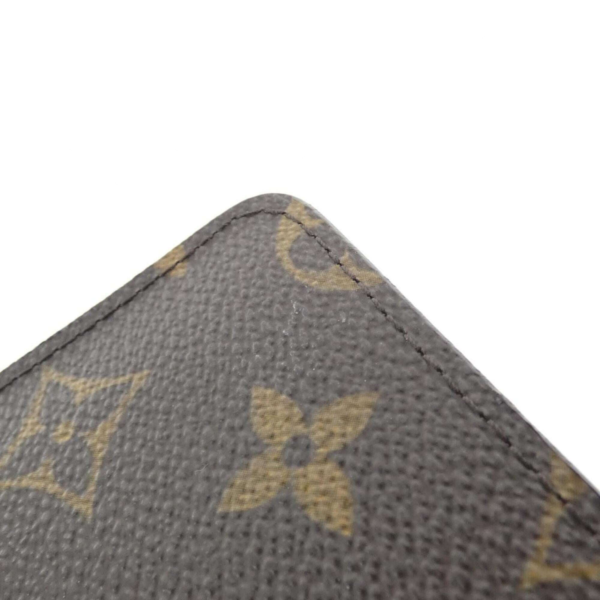 Louis Vuitton Marron Coated Canvas Wallet (Bi-Fold) (Pre-Owned)
