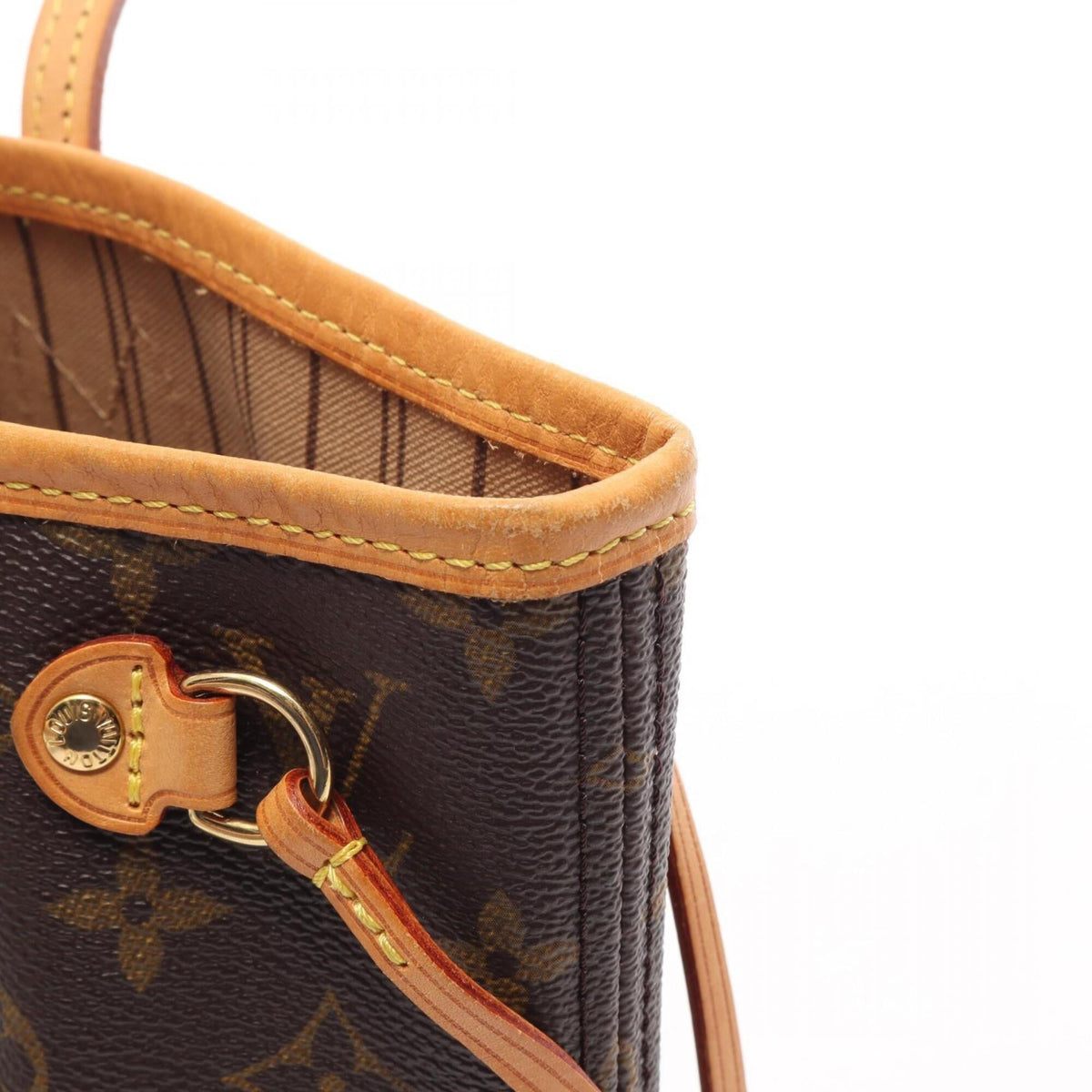 Louis Vuitton Brown Pvc Coated Canvas Leather Handbag Tote Bag (Pre-Owned)