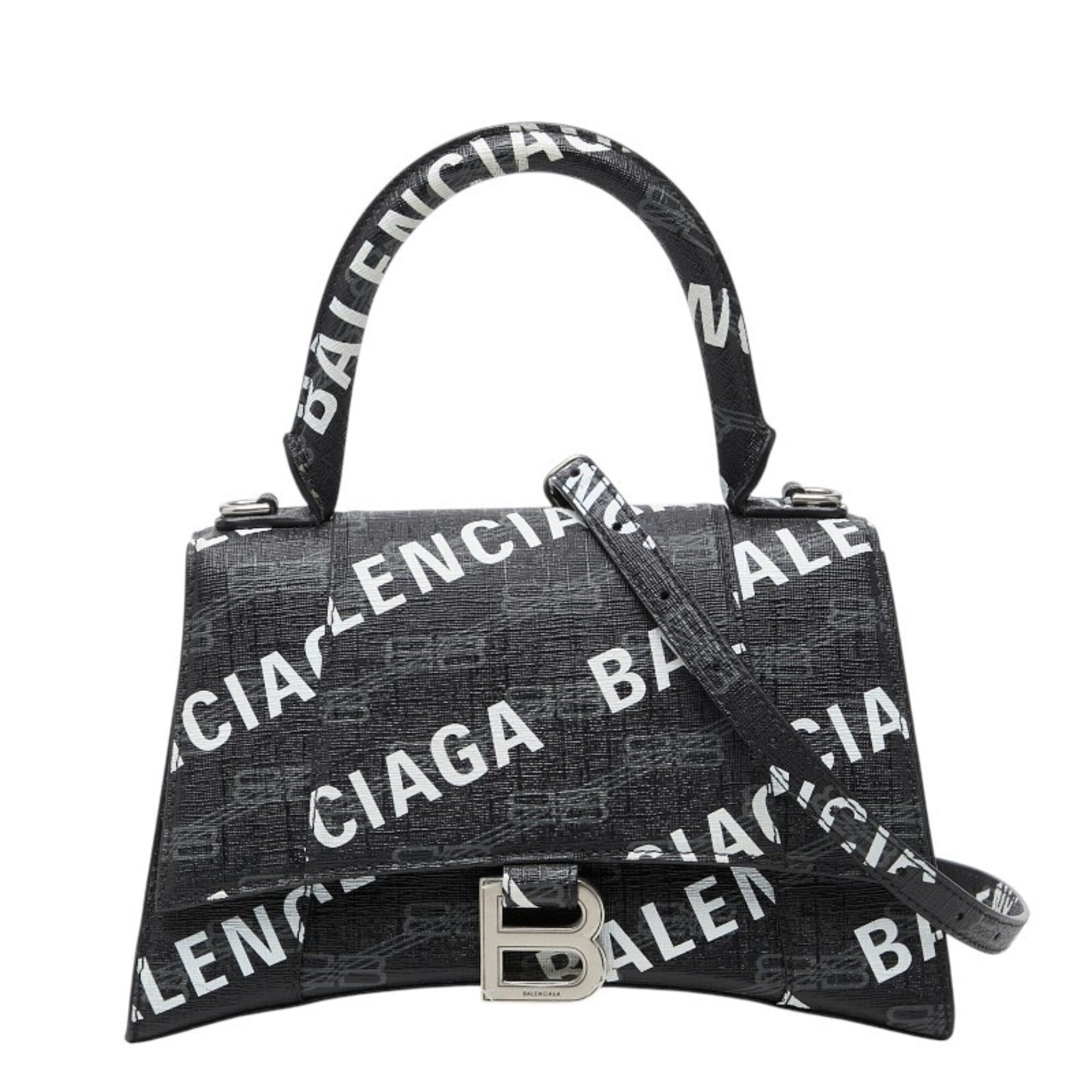 Balenciaga Black Pvc Leather Handbag Shoulder Bag (Pre-Owned)