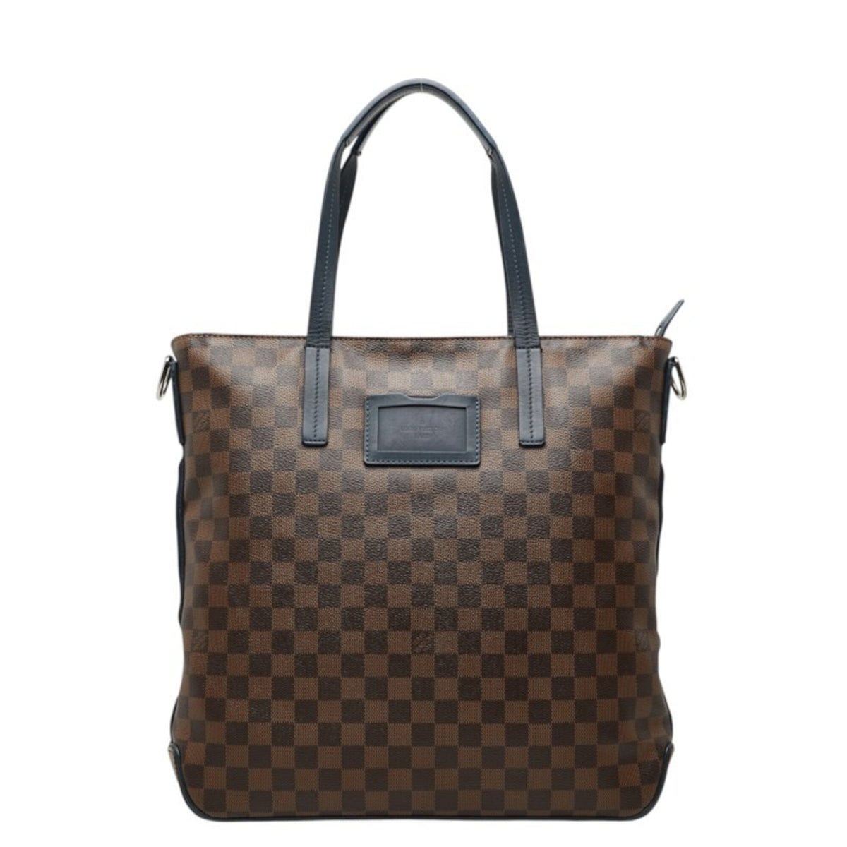 Louis Vuitton Damier Brown Navy Pvc Leather Tote Bag (Pre-Owned)