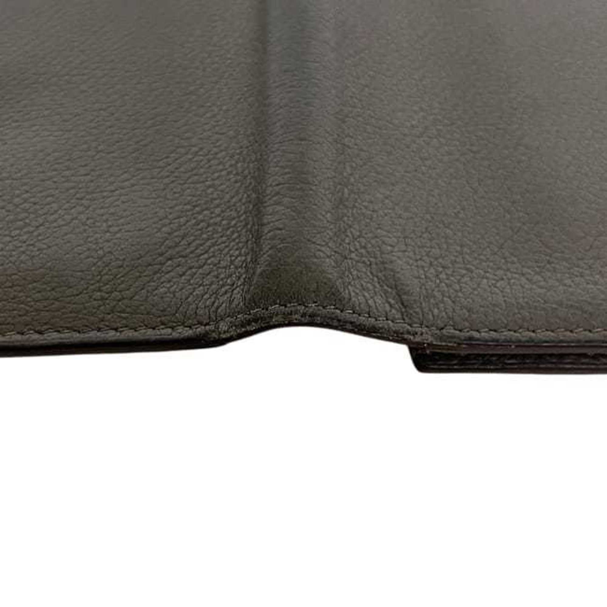 Hermes Etoupe Gray Grayish Leather Long Wallet (Bi-Fold) (Pre-Owned)