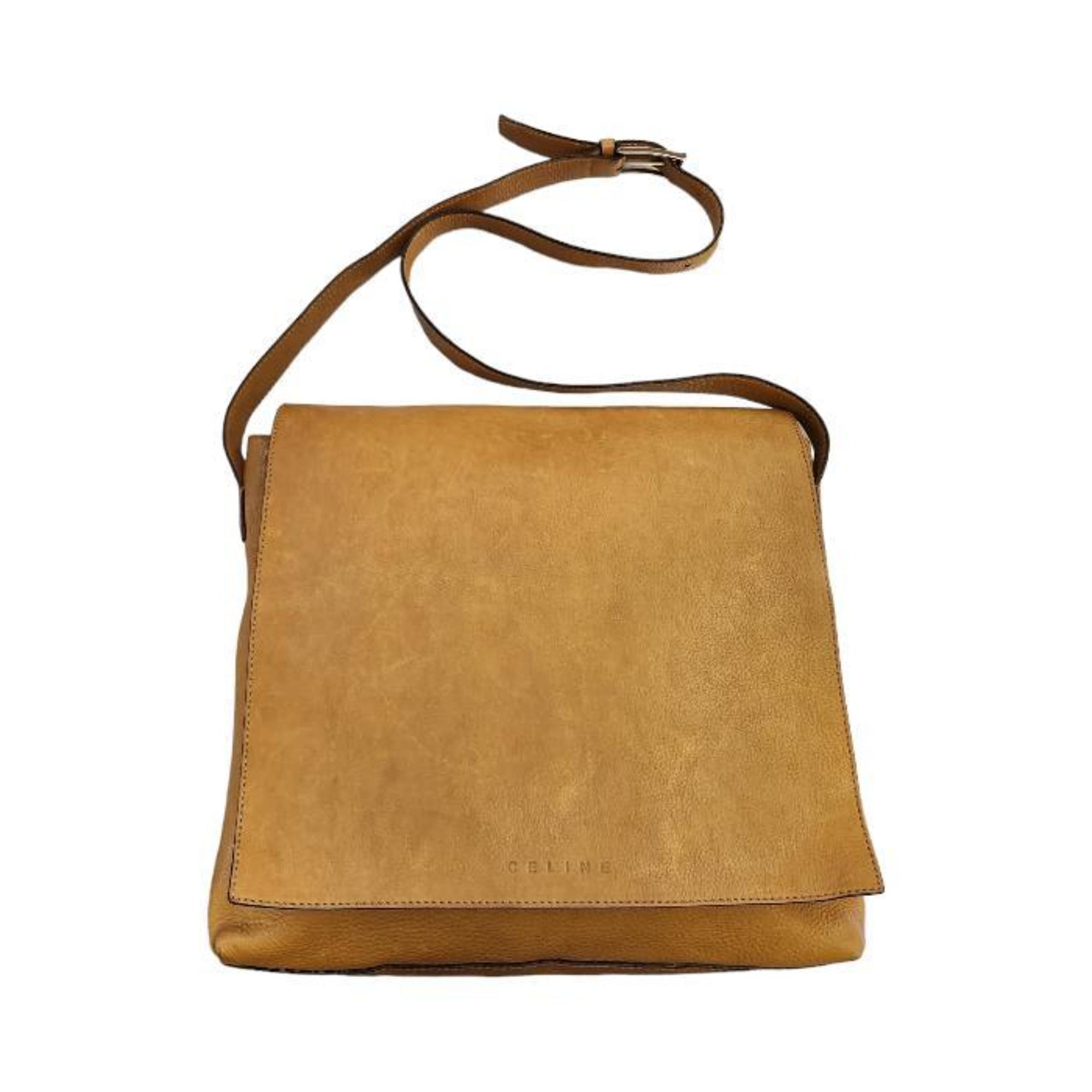 Celine Brown Yellow Leather Shoulder Bag (Pre-Owned)