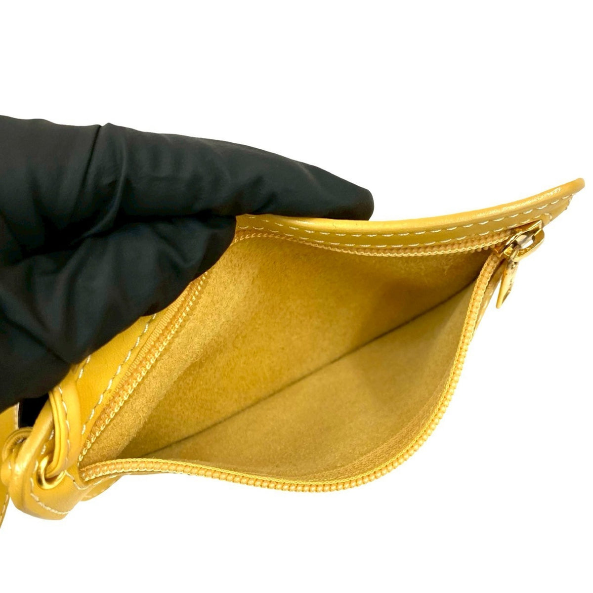 Loewe Yellow Leather Backpack Pouch (Pre-Owned)