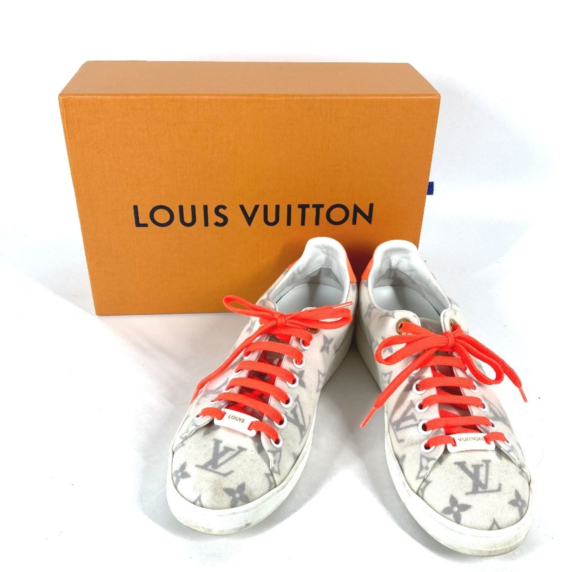 Louis Vuitton Orange White Sneakers (Pre-Owned)