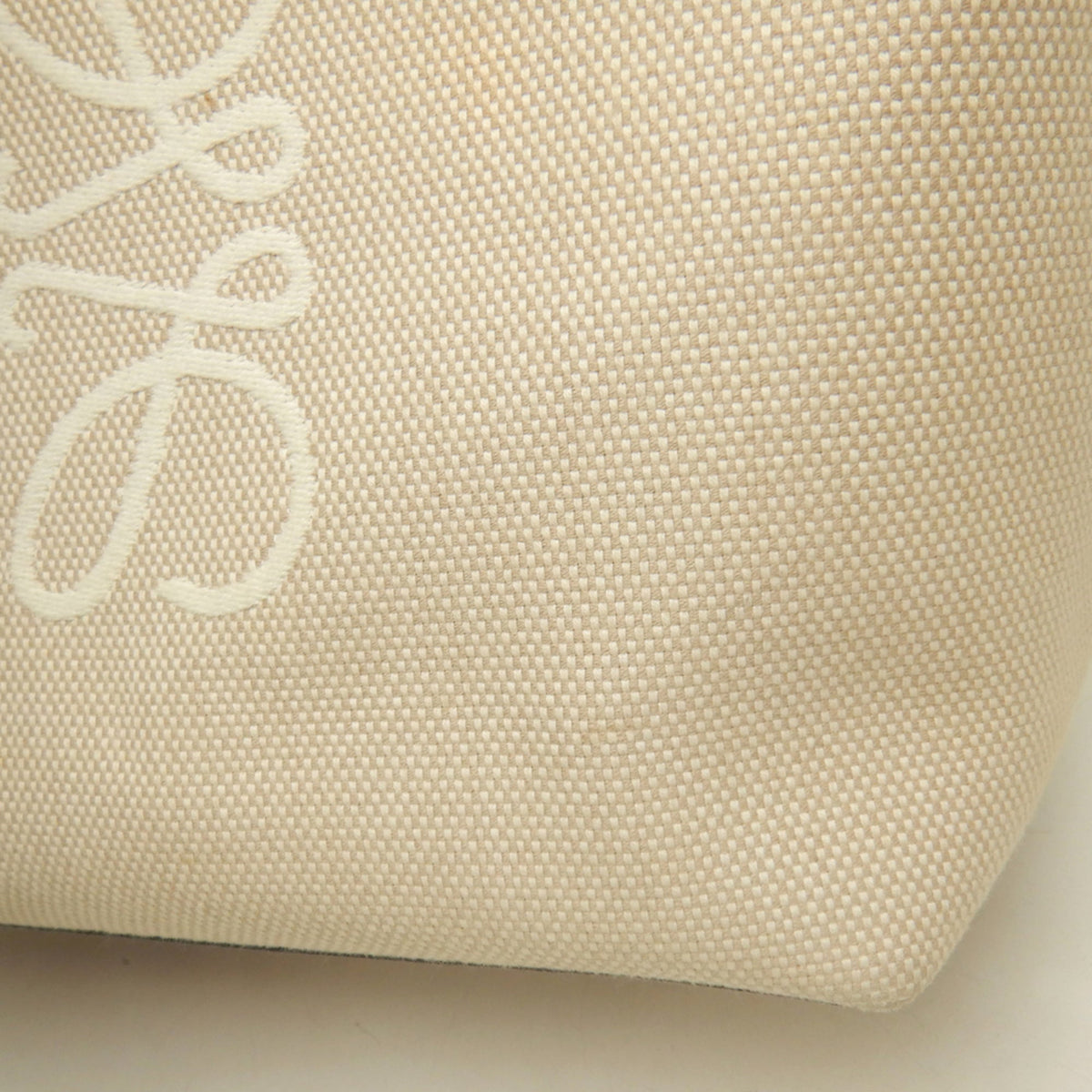 Loewe Beige Brown Canvas Leather Tote Bag (Pre-Owned)