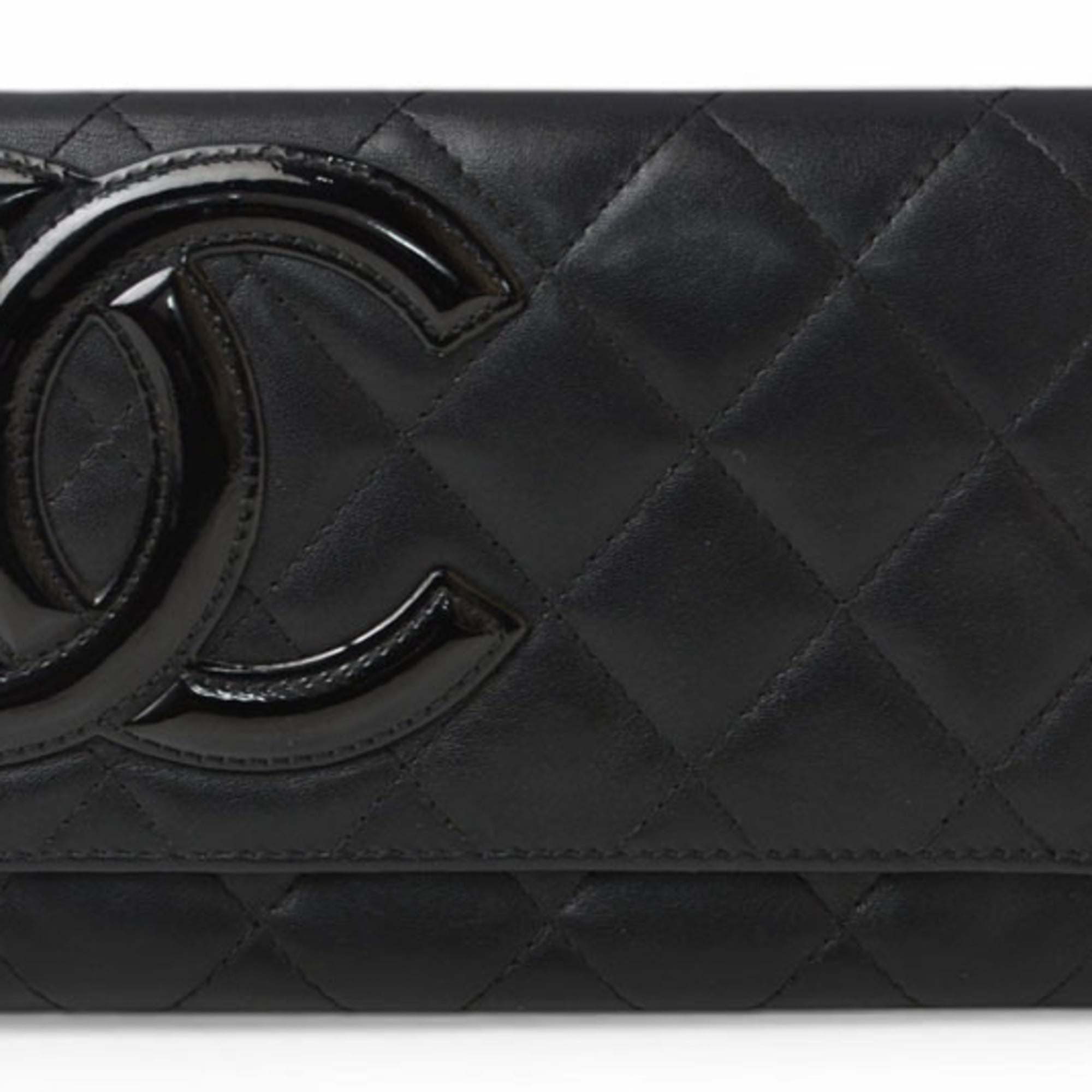 Chanel Black Pink Leather Wallet (Bi-Fold) (Pre-Owned)
