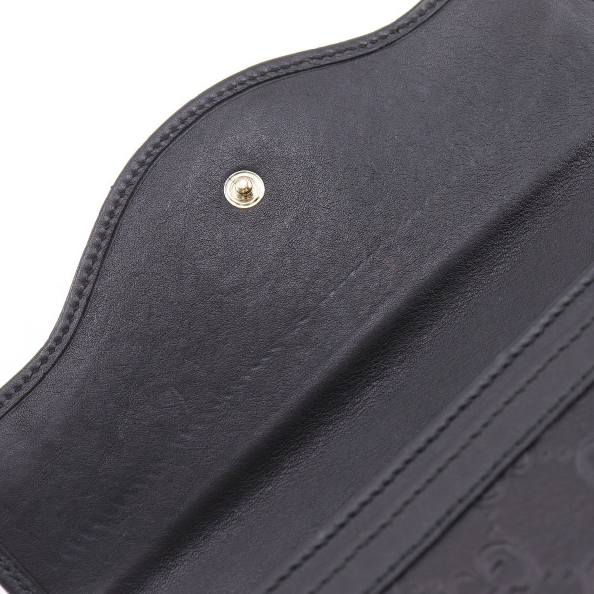 Gucci Black Leather Long Wallet (Bi-Fold) (Pre-Owned)