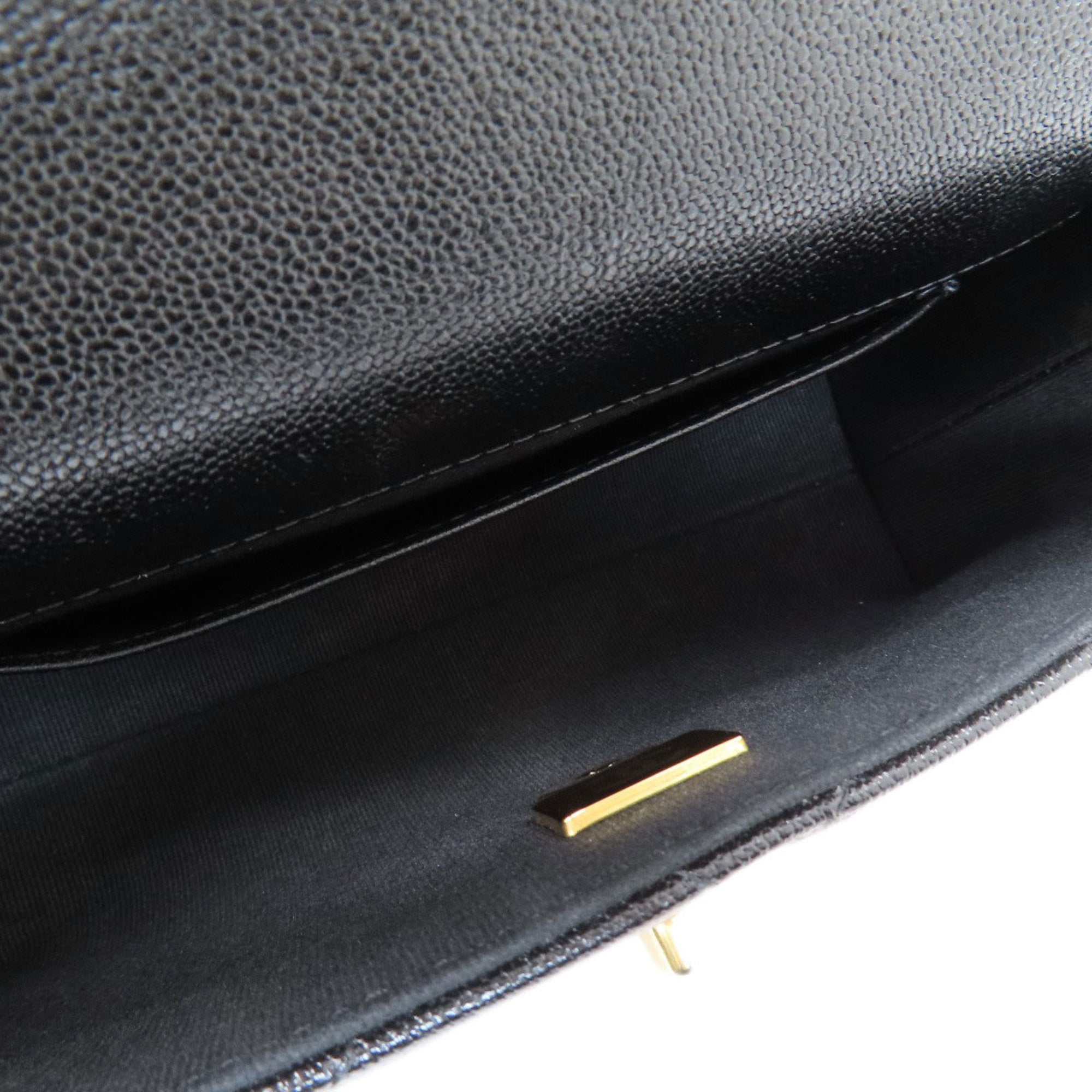 Chanel Black Caviar Leather Shoulder Bag (Pre-Owned)
