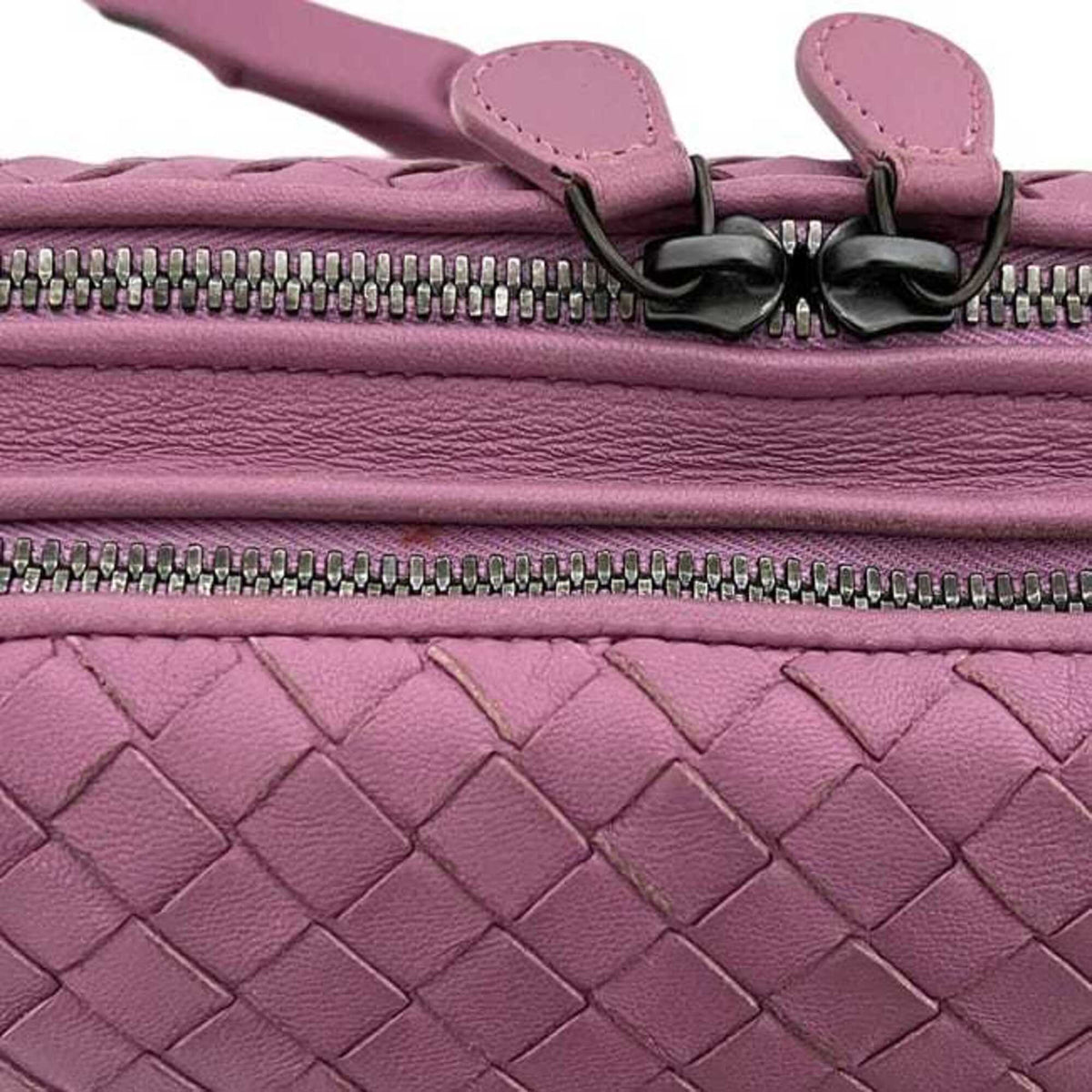 Bottega Veneta Pink Purple Intrecciato Shoulder Bag (Pre-Owned)