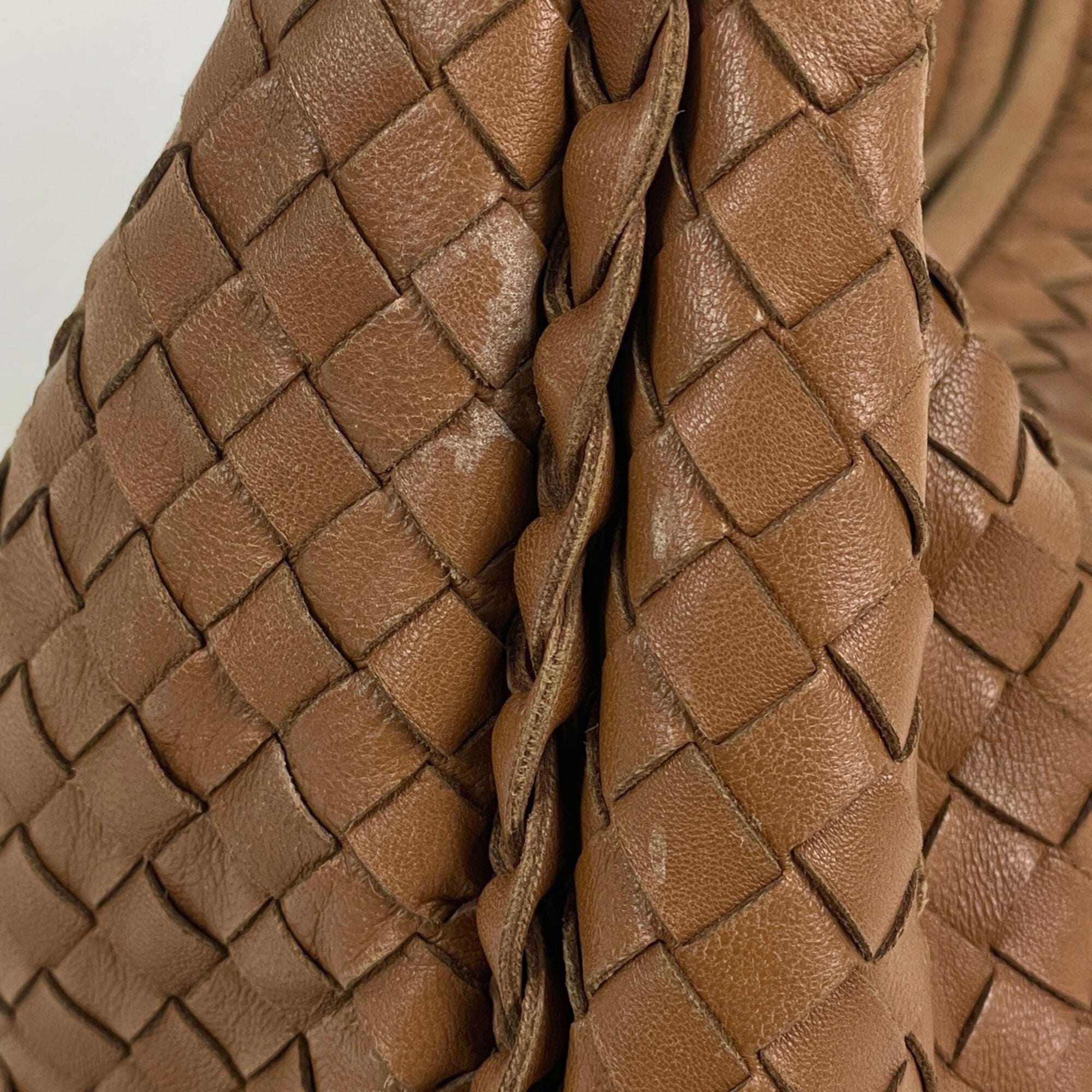 Bottega Veneta Brown Leather Handbag Shoulder Bag (Pre-Owned)