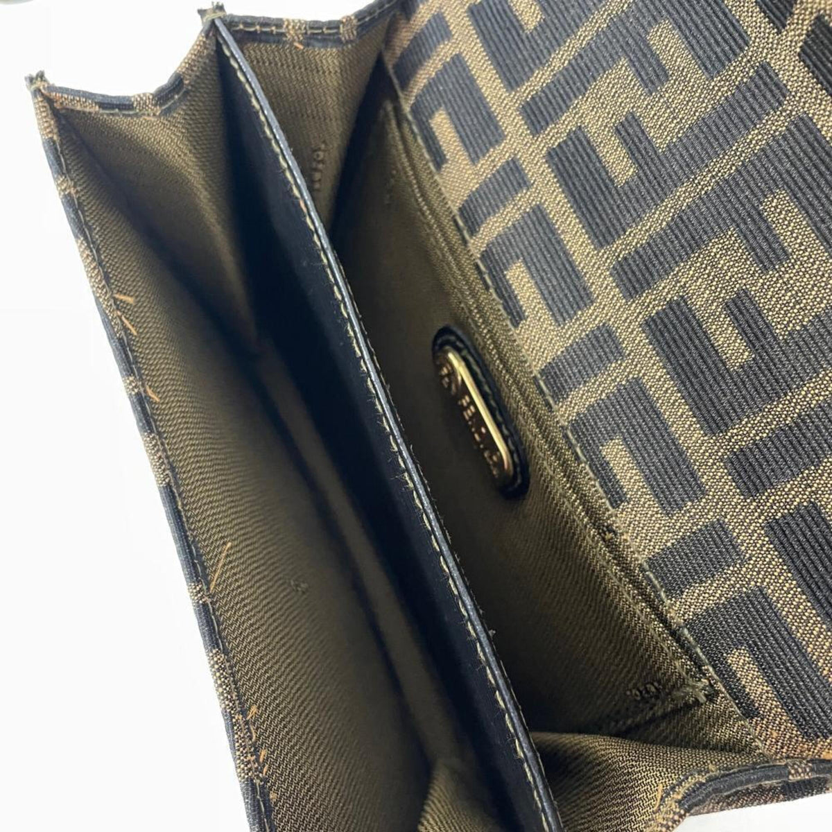 Fendi Brown Canvas Shoulder Bag (Pre-Owned)