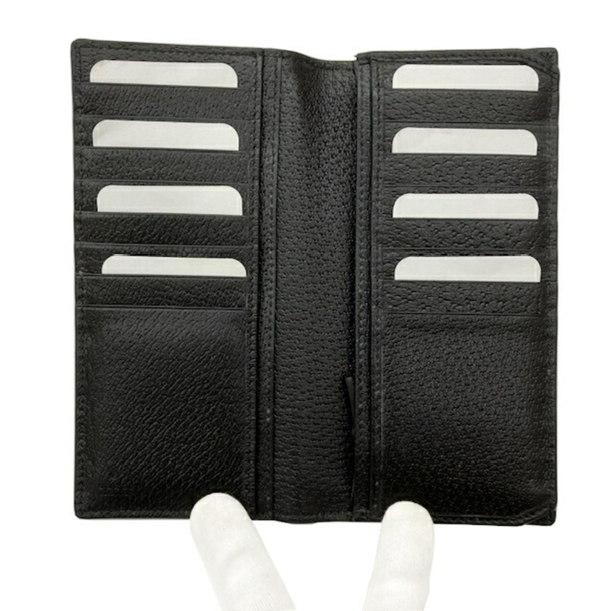 Gucci Black Leather Long Wallet (Bi-Fold) (Pre-Owned)