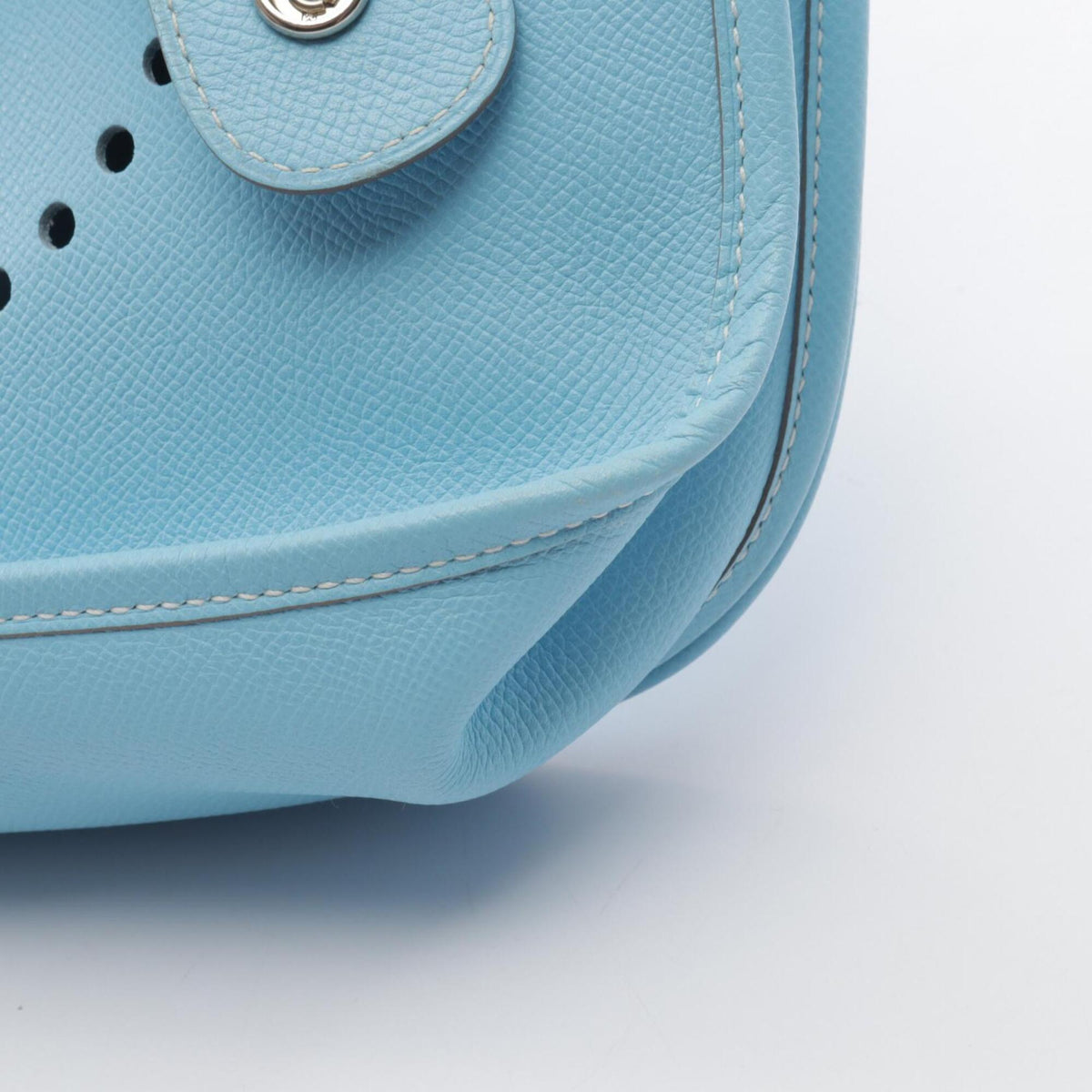 Hermes Blue Epsom Leather Handbag Shoulder Bag (Pre-Owned)