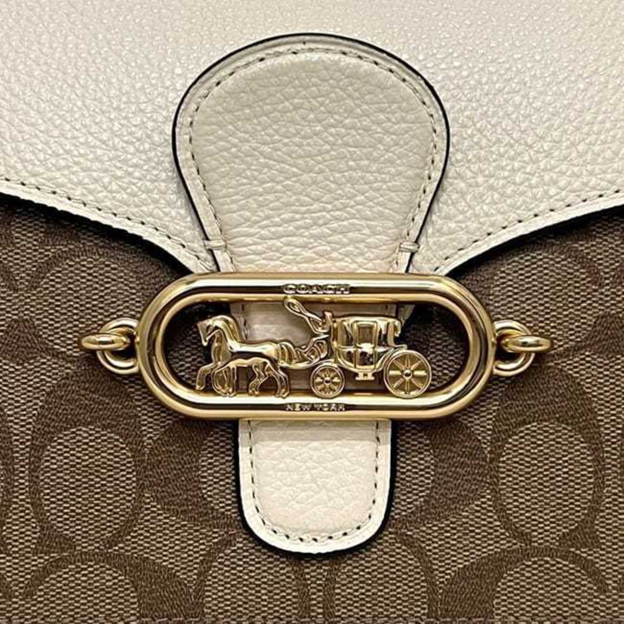 Coach White Leather Shoulder Bag (Pre-Owned)