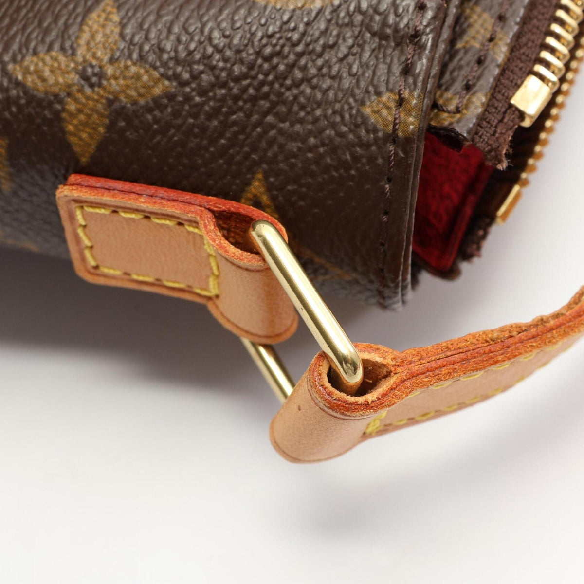 Louis Vuitton Brown Monogram Coated Canvas Leather Handbag Shoulder Bag (Pre-Owned)