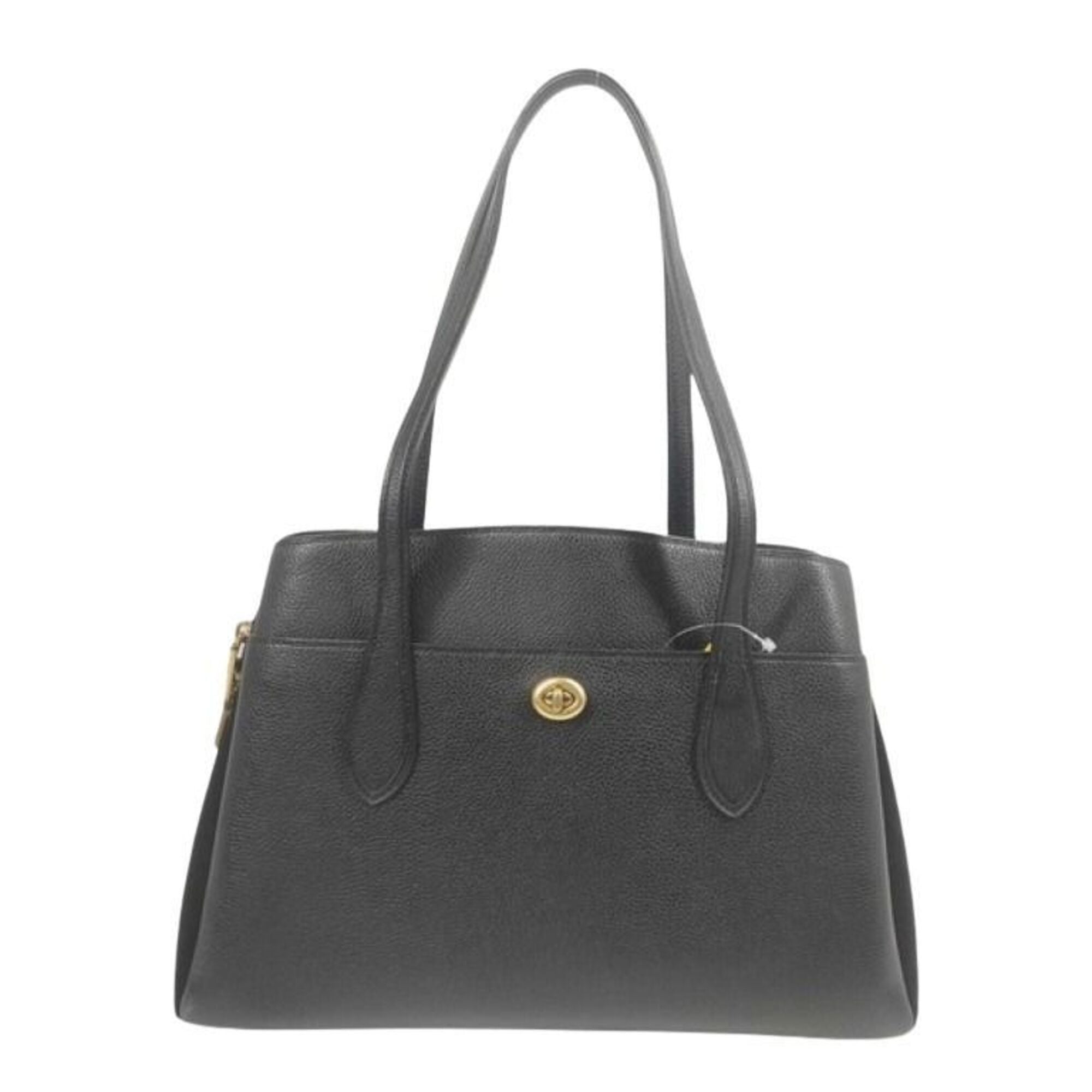 Coach Black Leather Handbag Tote Bag (Pre-Owned)