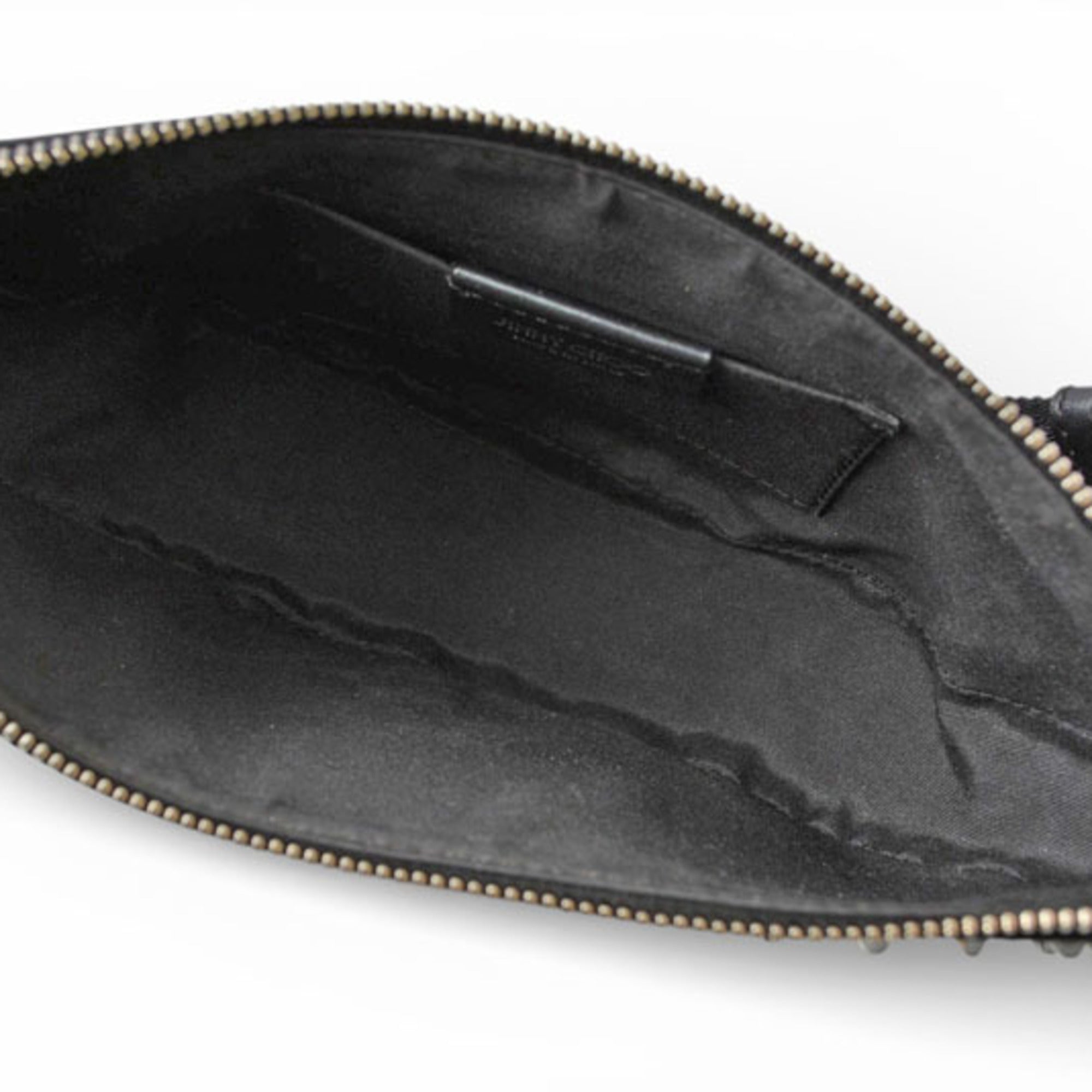 Jimmy Choo Black Leather Fanny Pack Shoulder Bag Sling Bag (Pre-Owned)