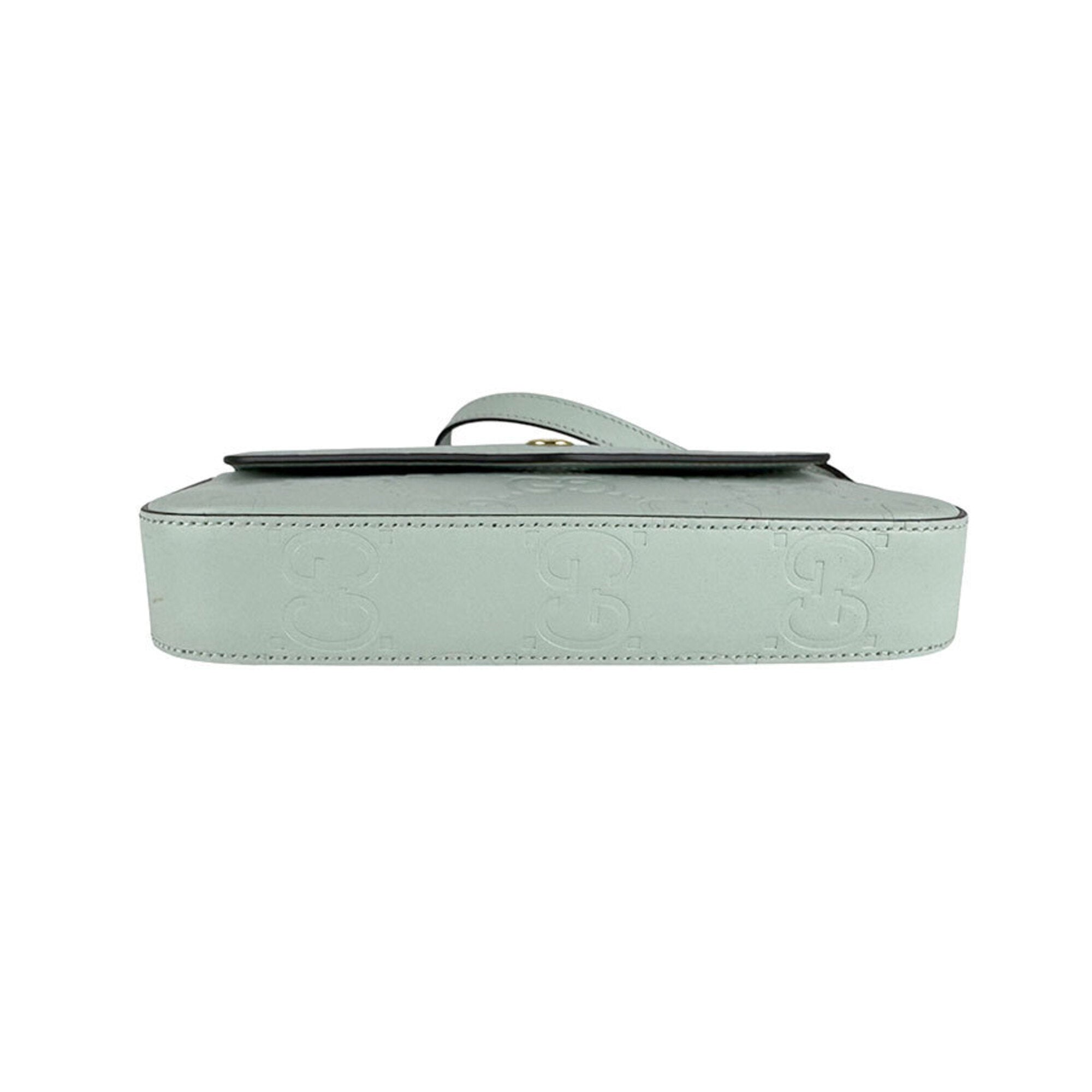 Gucci Light Green Leather Shoulder Bag (Pre-Owned)
