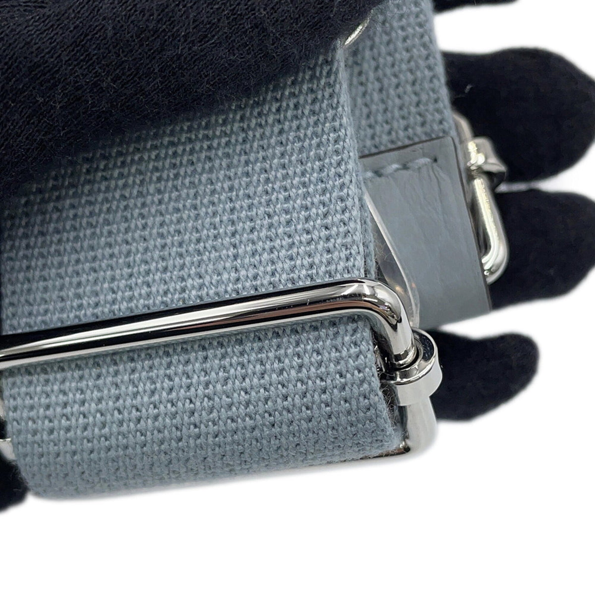 Hermes Gray Taurillon Clemence Leather Shoulder Bag (Pre-Owned)