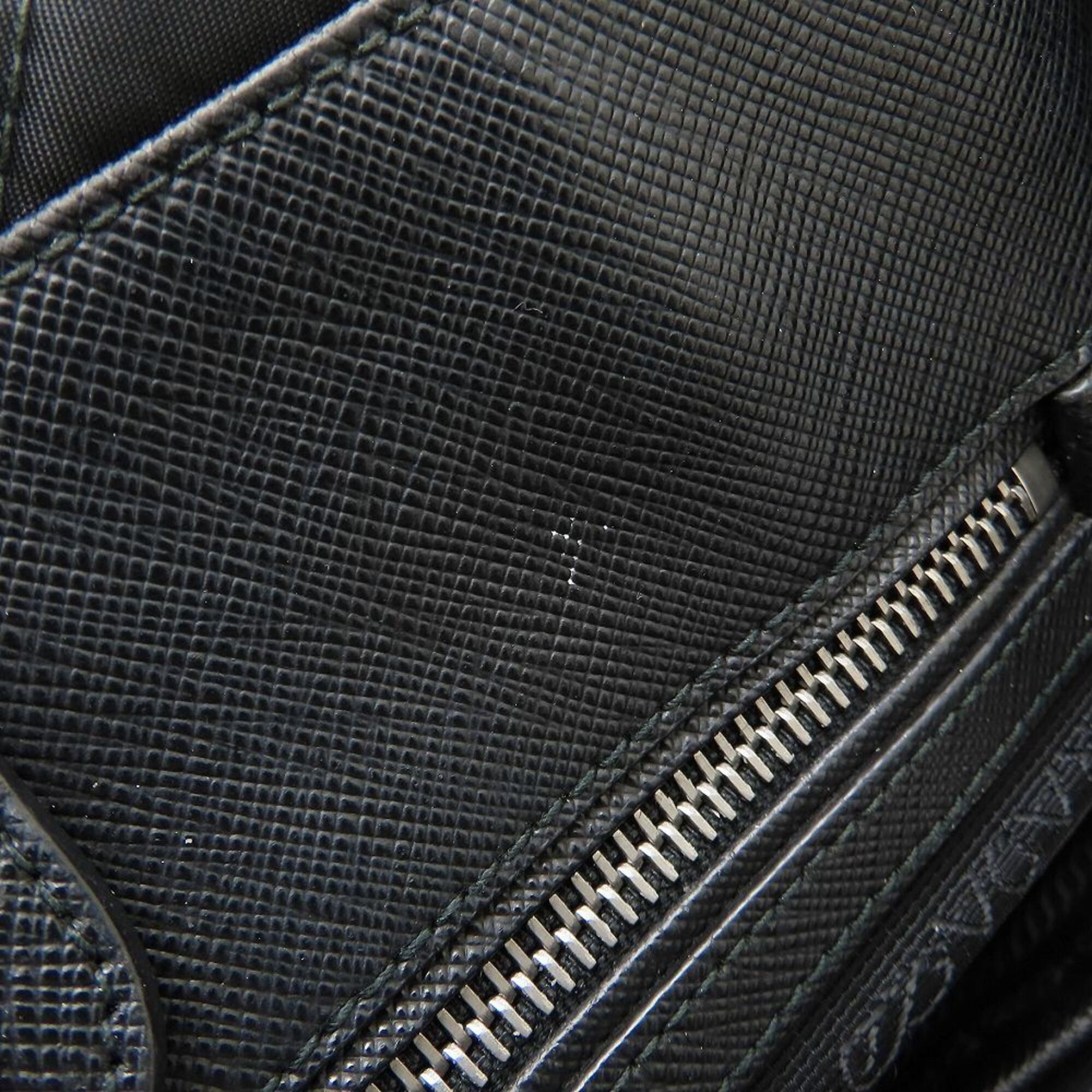 Prada Black Nylon Leather Tote Bag (Pre-Owned)