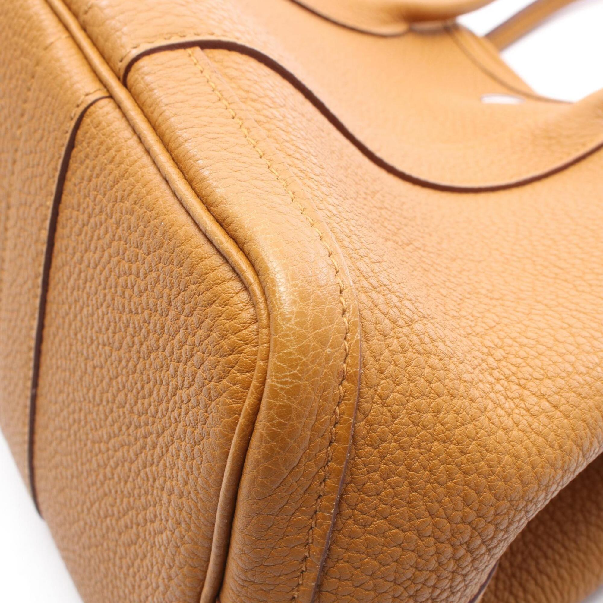 Hermes Brown Negonda Leather Handbag Tote Bag (Pre-Owned)