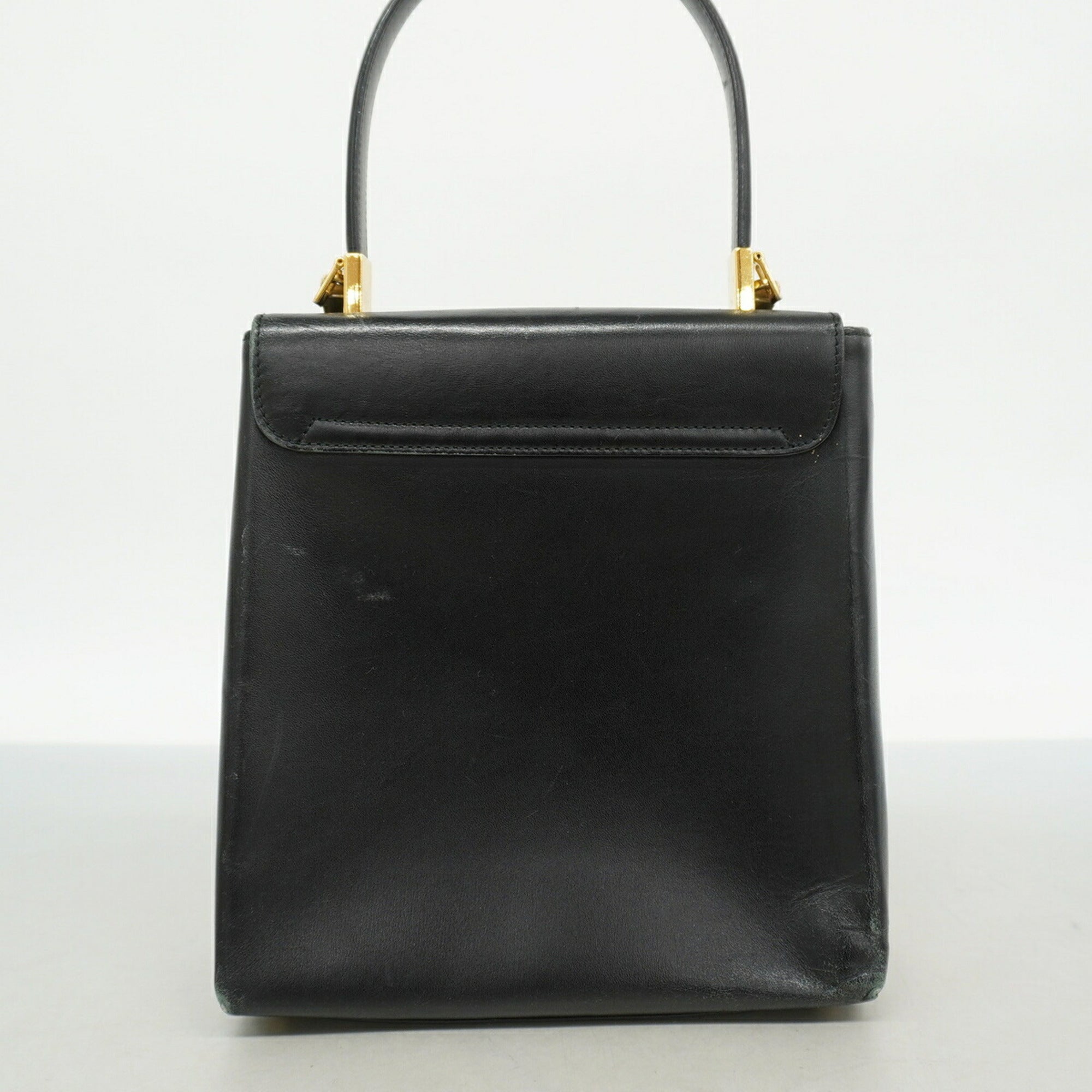 Salvatore Ferragamo Black Leather Handbag (Pre-Owned)