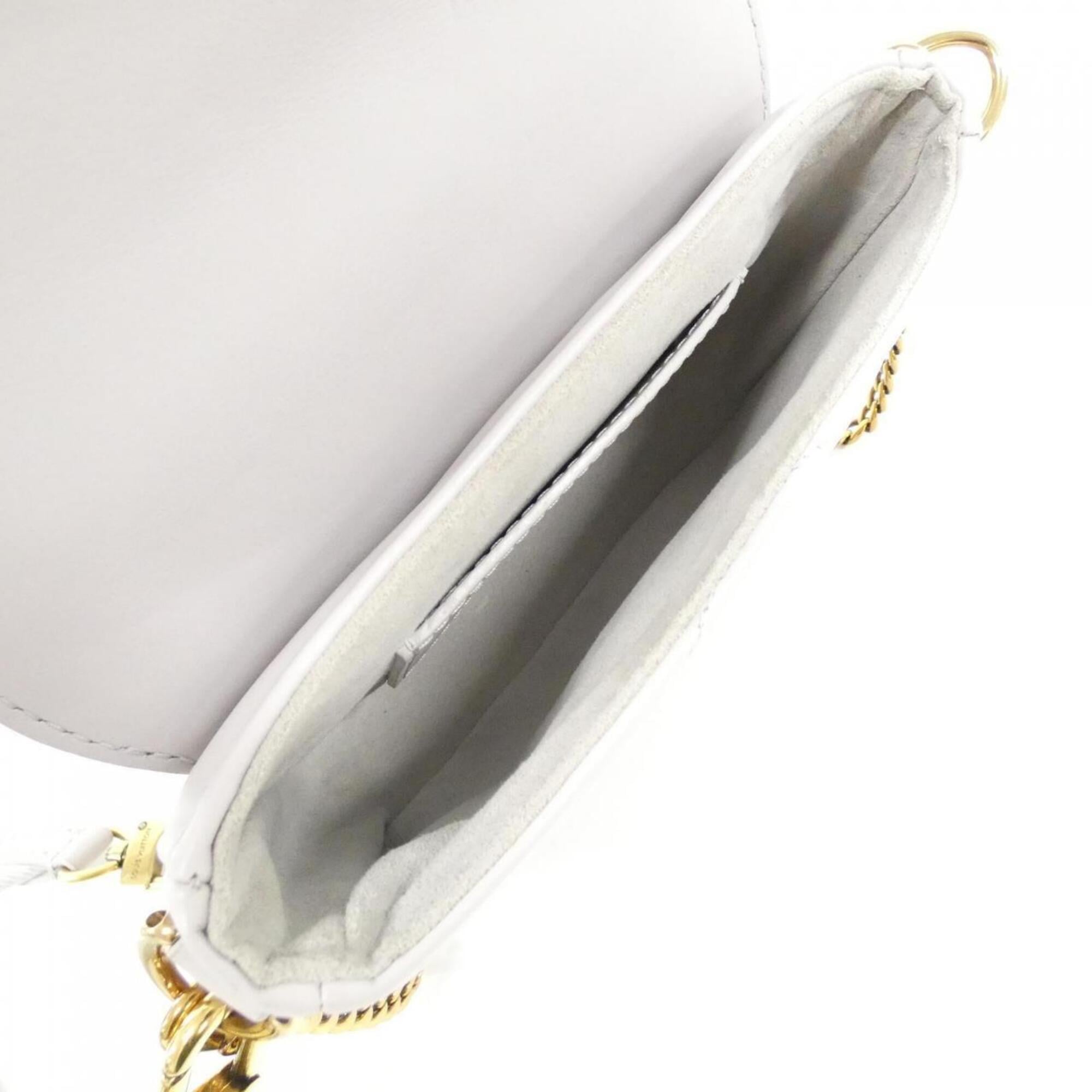 Louis Vuitton Gray Leather Shoulder Bag (Pre-Owned)
