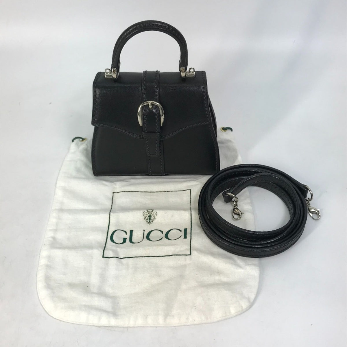 Gucci Black Leather Shoulder Bag (Pre-Owned)