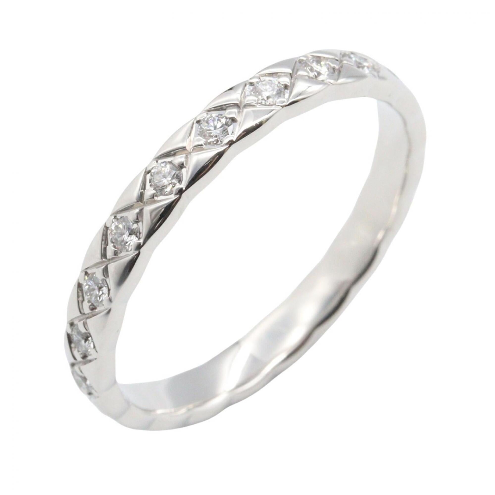 Chanel Silver Clear White Gold (18K) Band Ring (Pre-Owned)