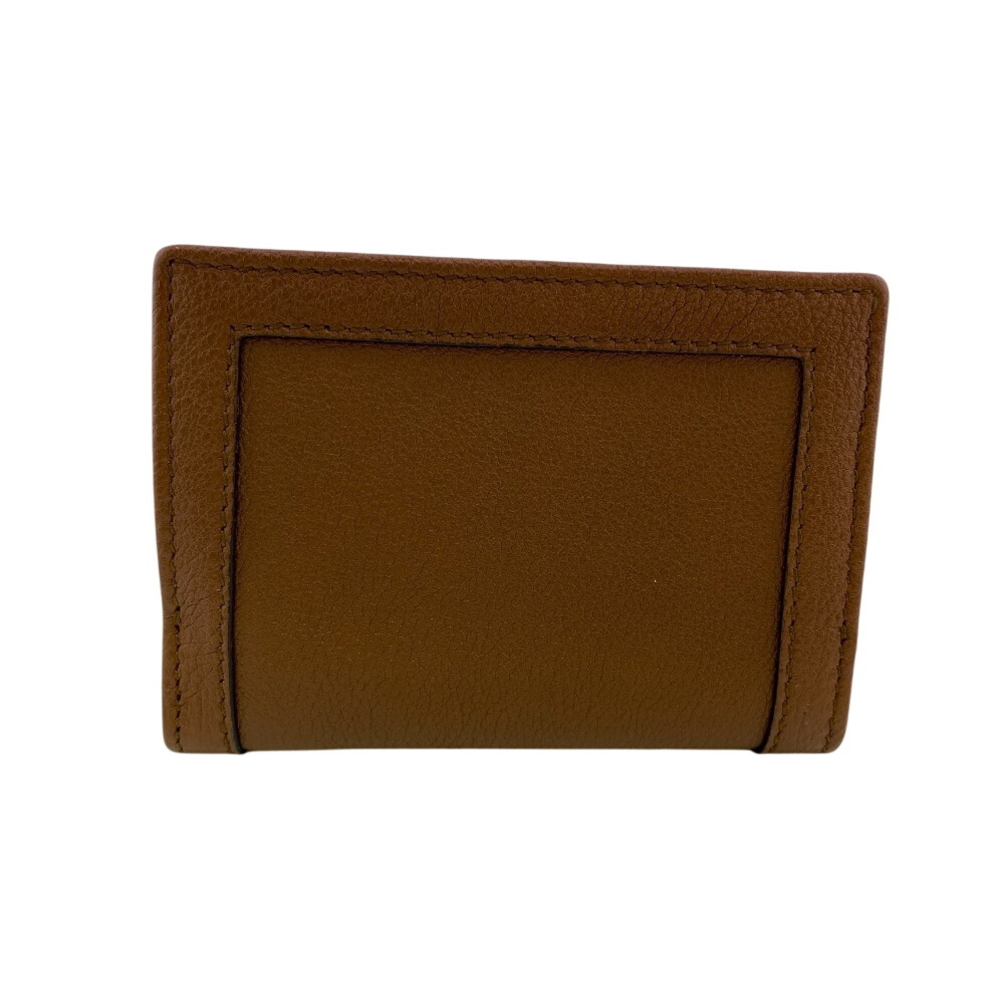 Gucci Bamboo Brown Leather Wallet (Tri-Fold) (Pre-Owned)