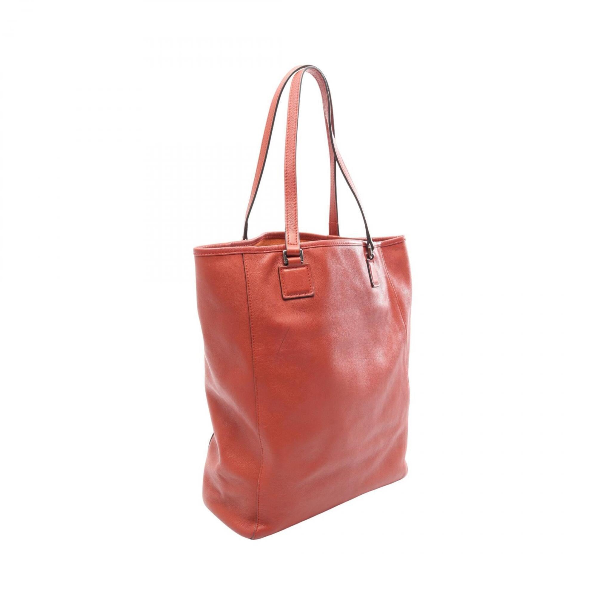 Loewe Bordeaux Leather Handbag Tote Bag (Pre-Owned)